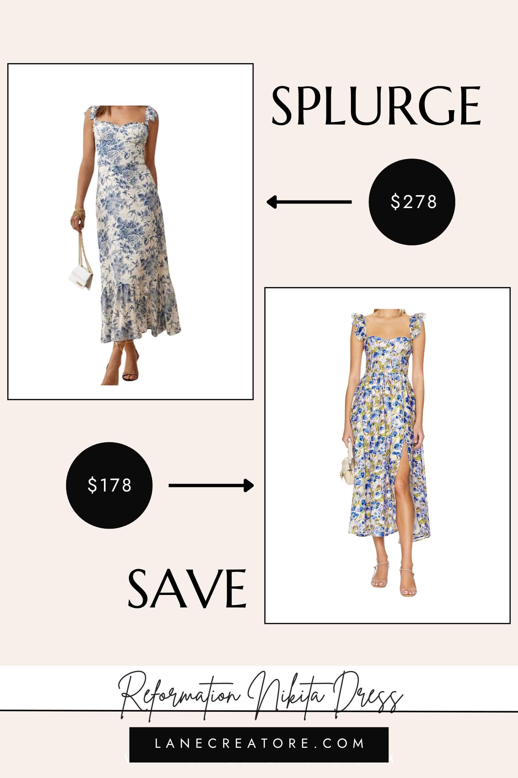 reformation nikita dress dupe