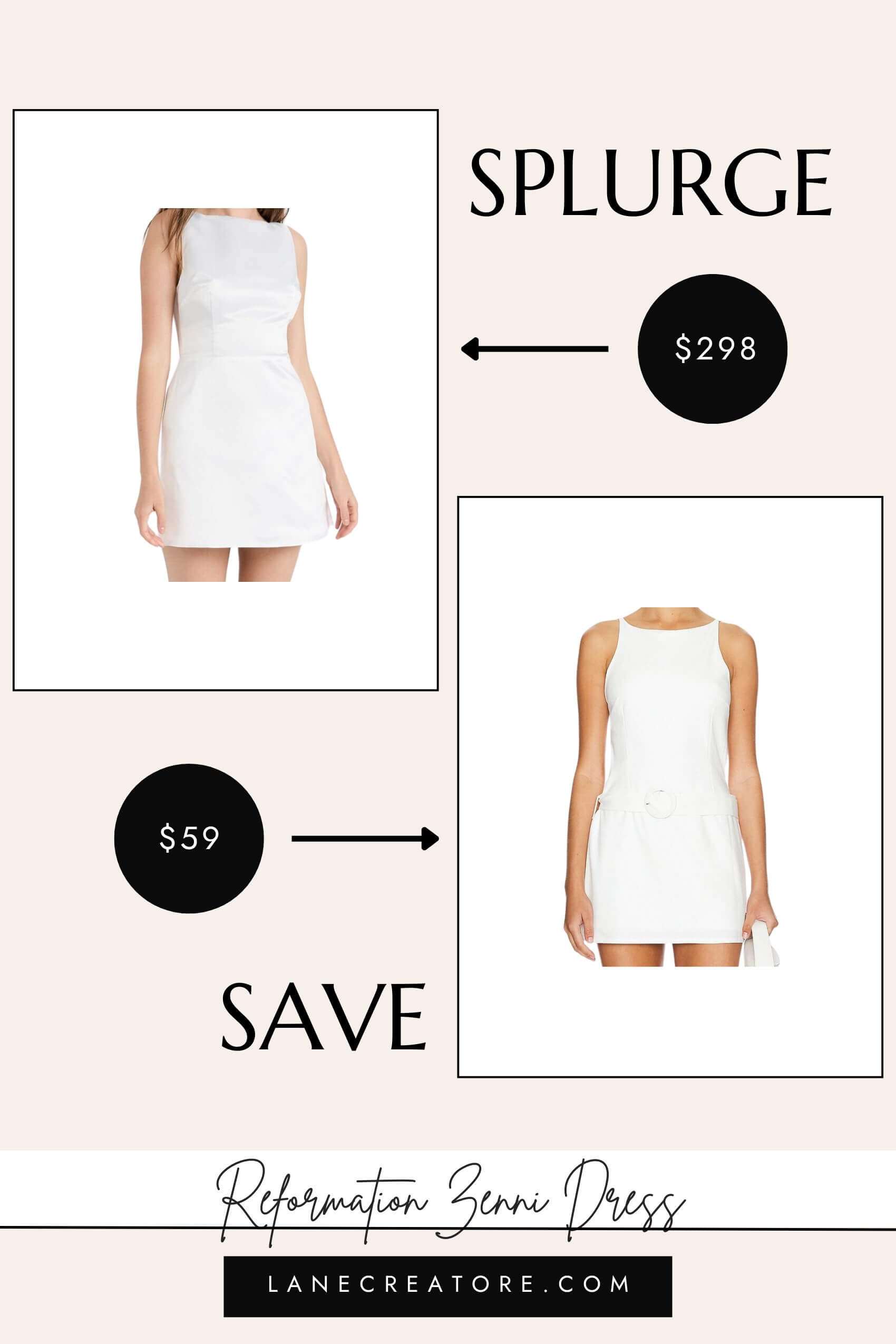 reformation zenni dress dupe