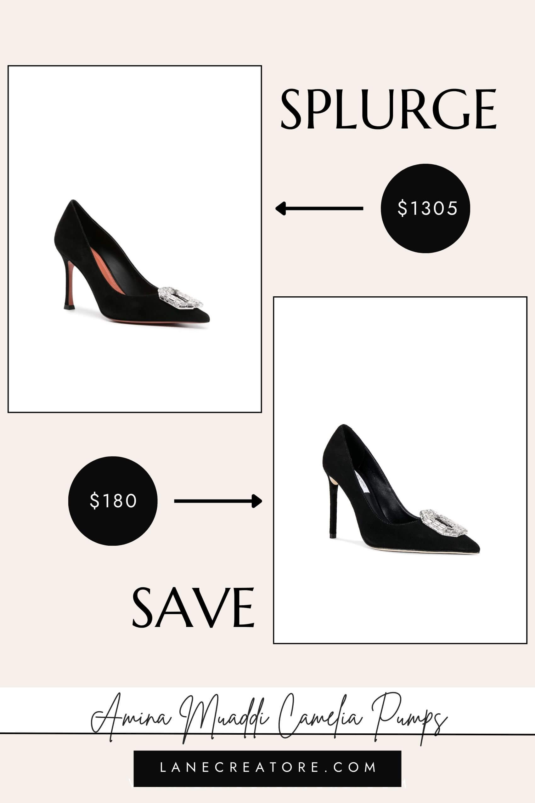 amina muaddi black heels dupe