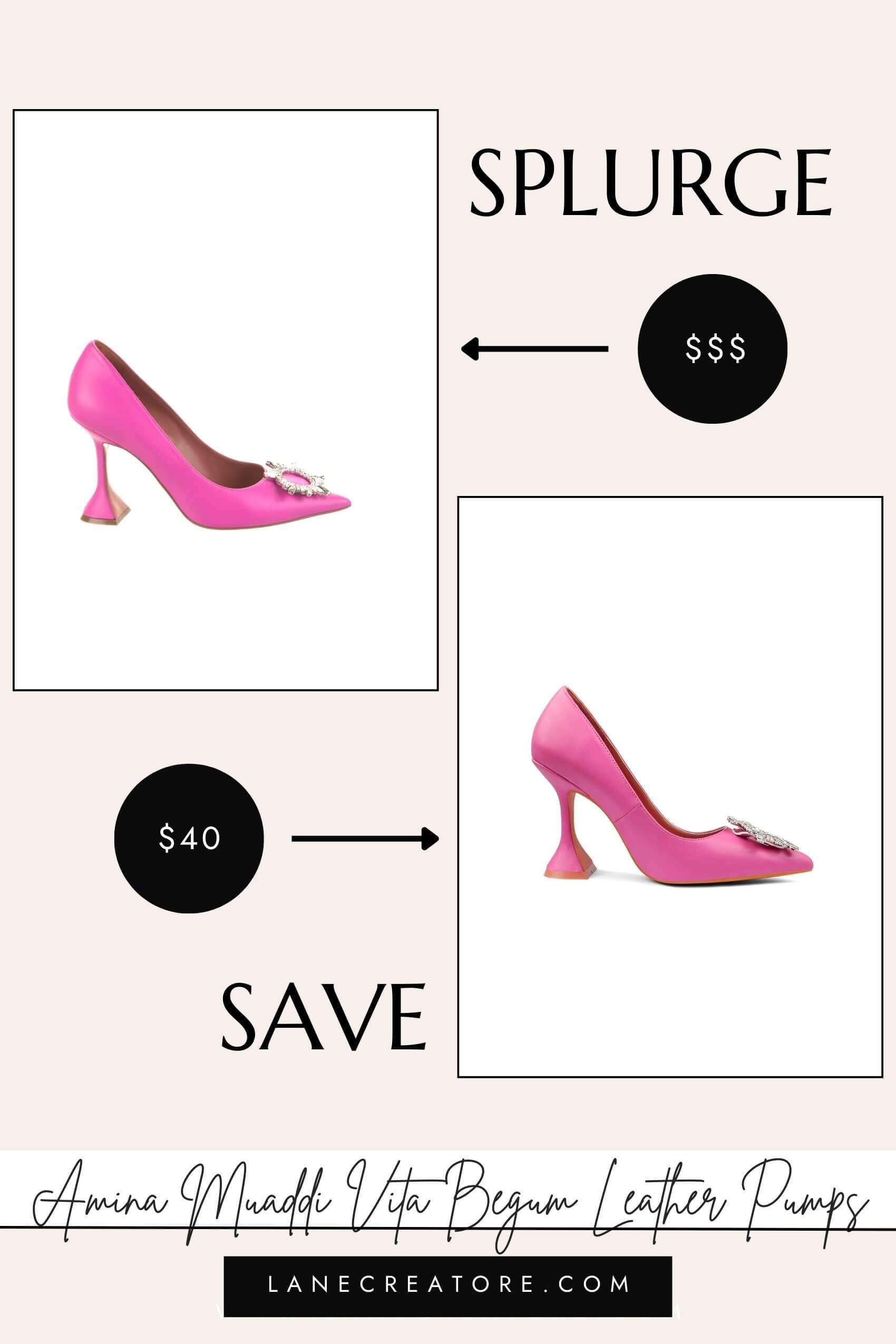 amina muaddi shoes dupe