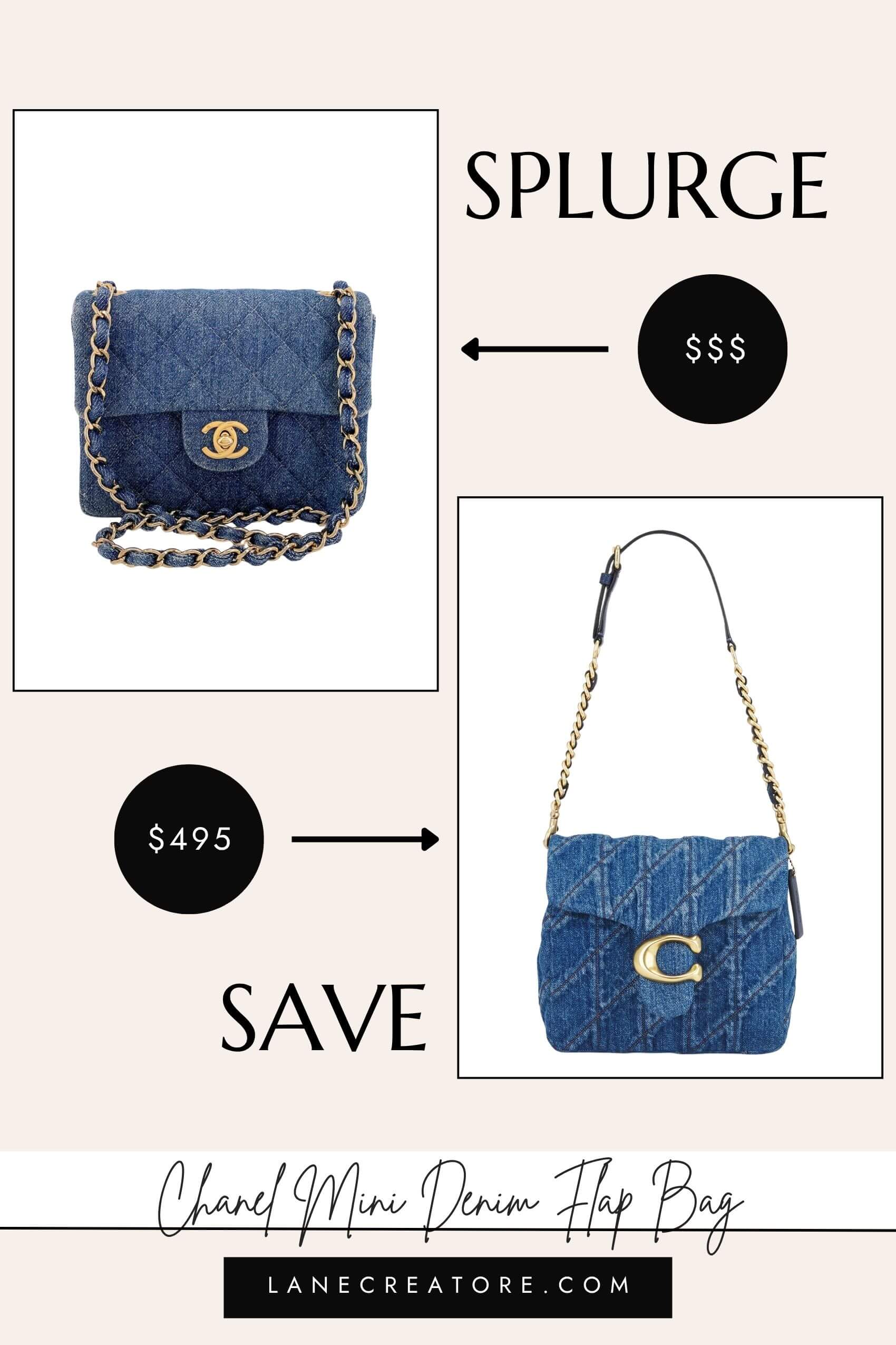 chanel denim flap bag dupe