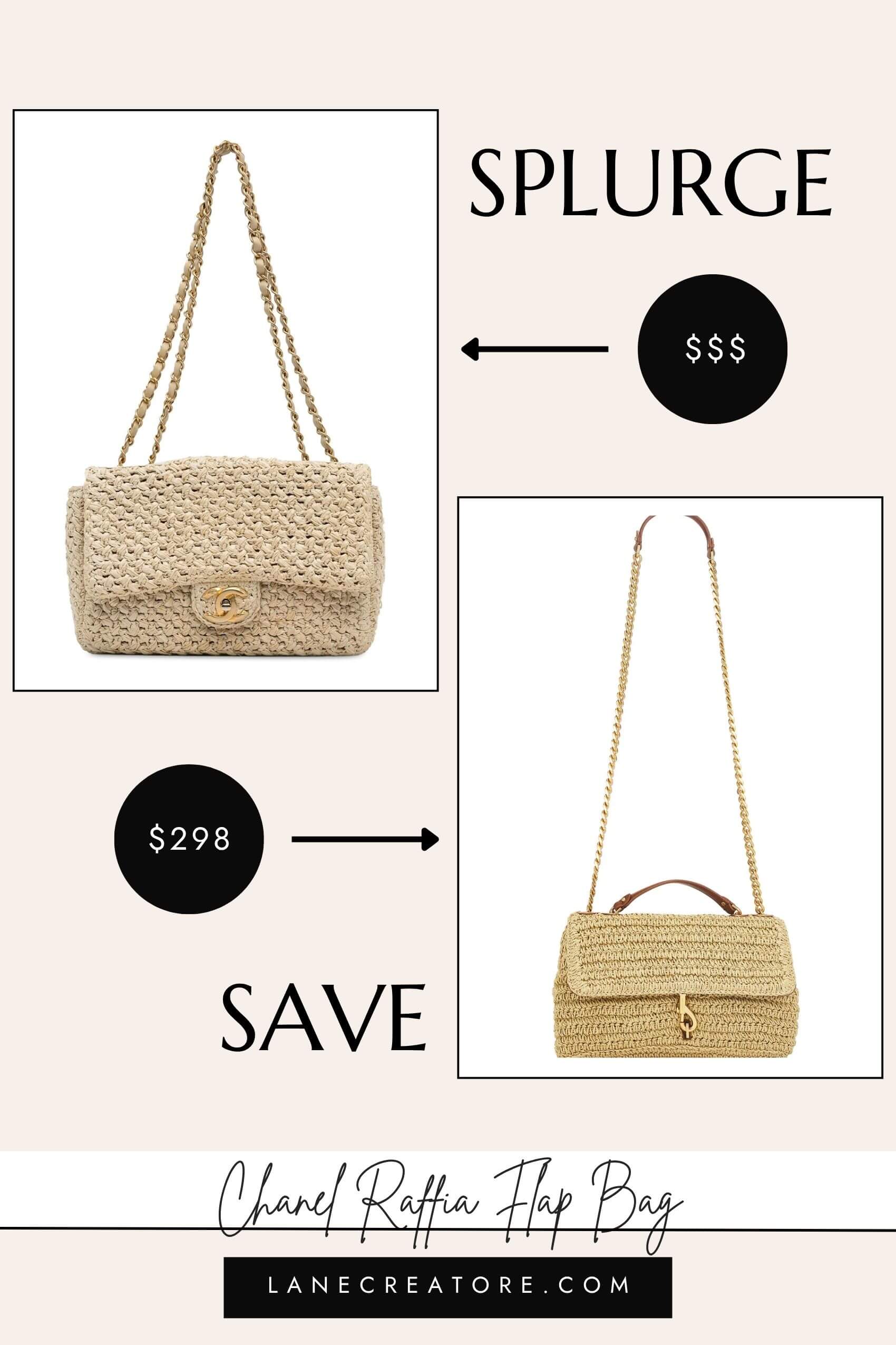 chanel raffia flap bag dupe
