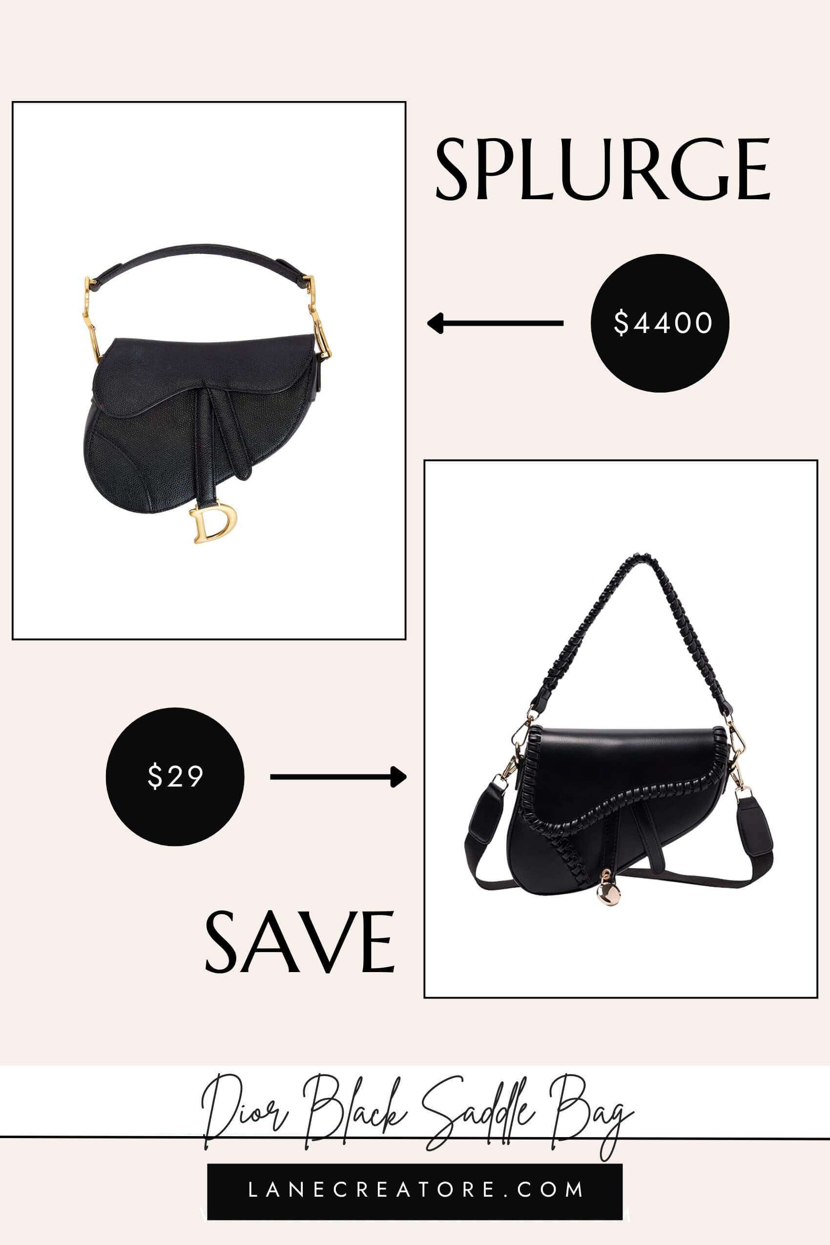 dior black saddle bag dupe