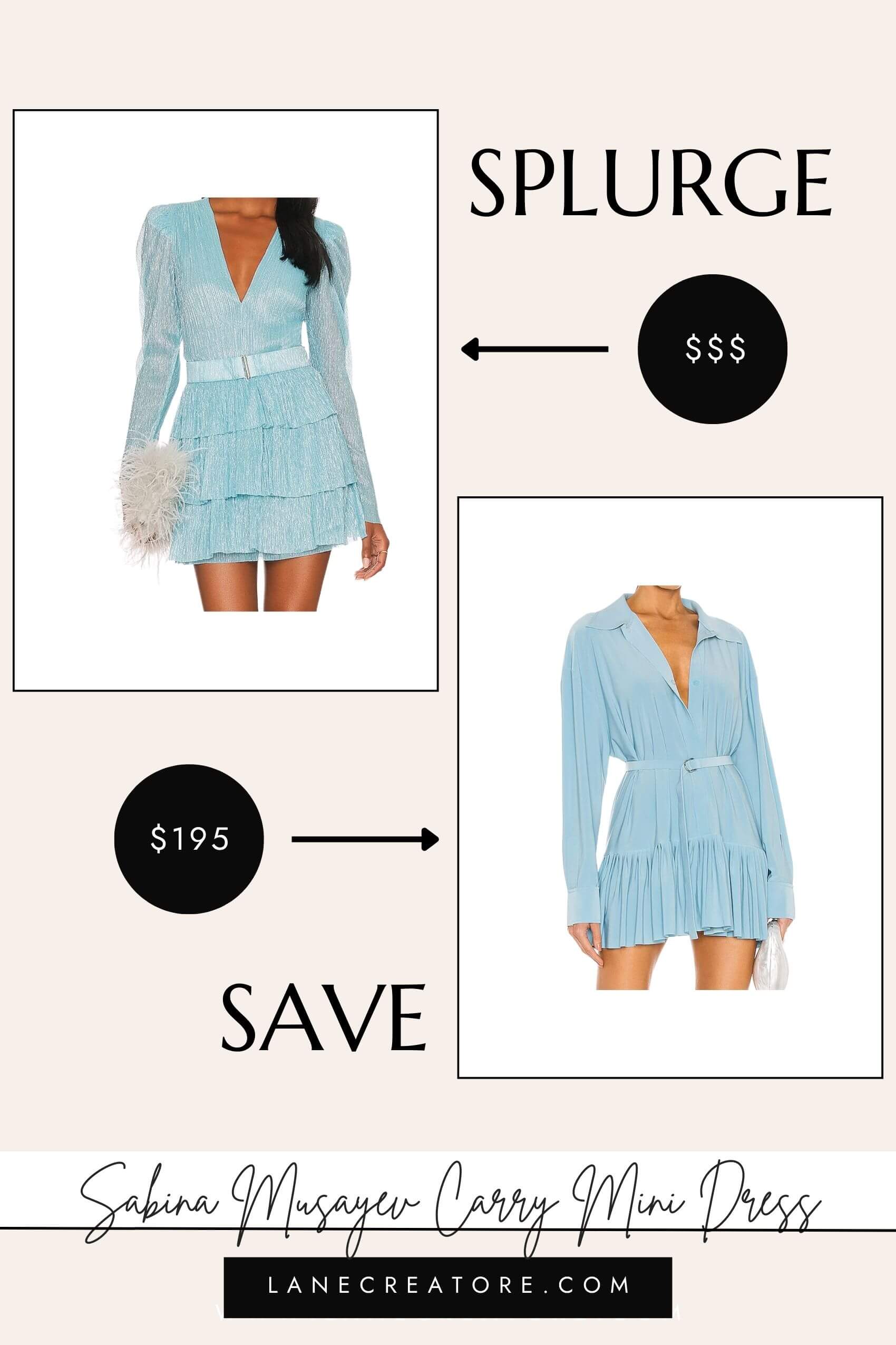 sabina musayev carry mini dress dupe