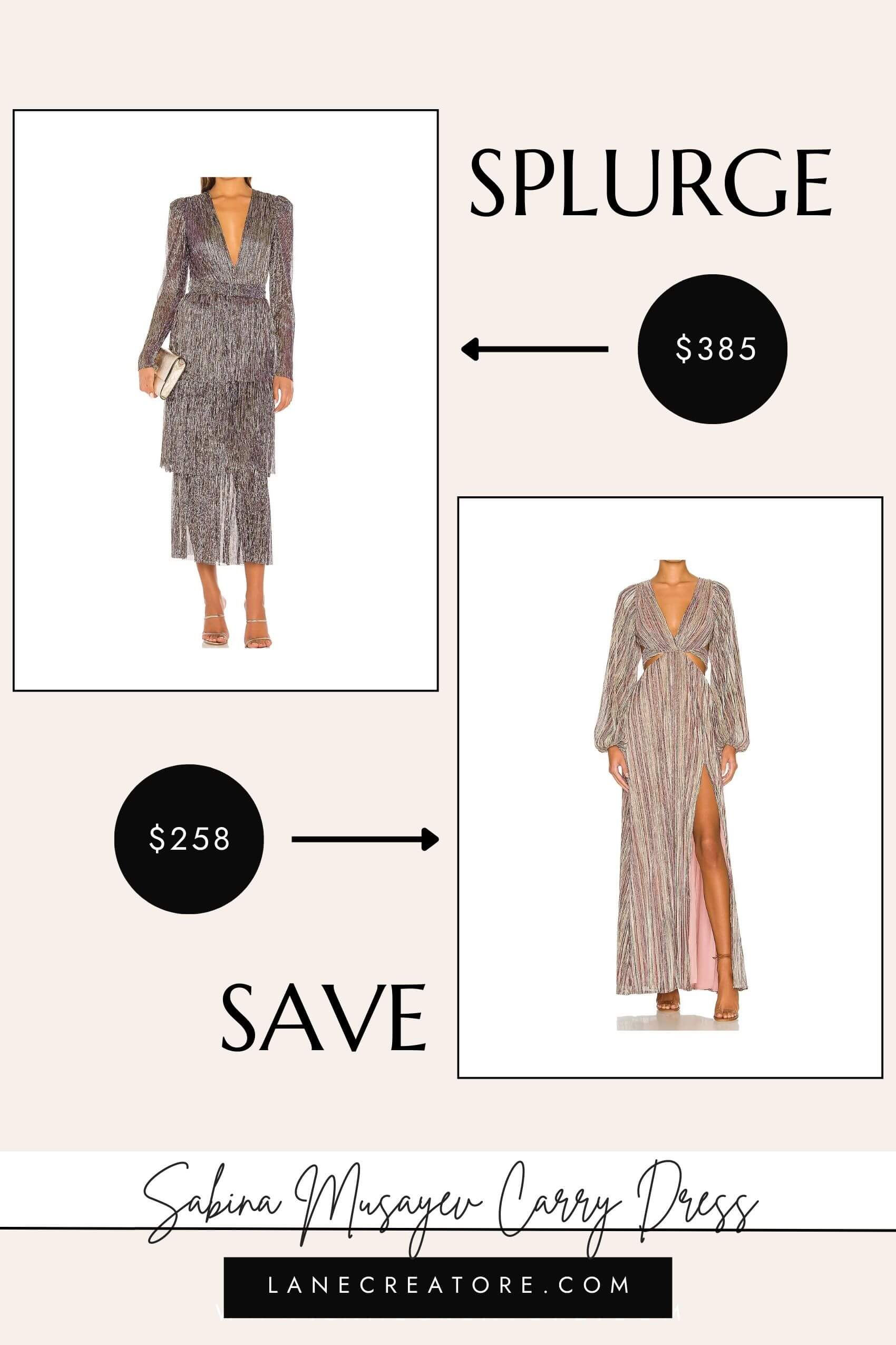 sabina musayev carry dress dupe