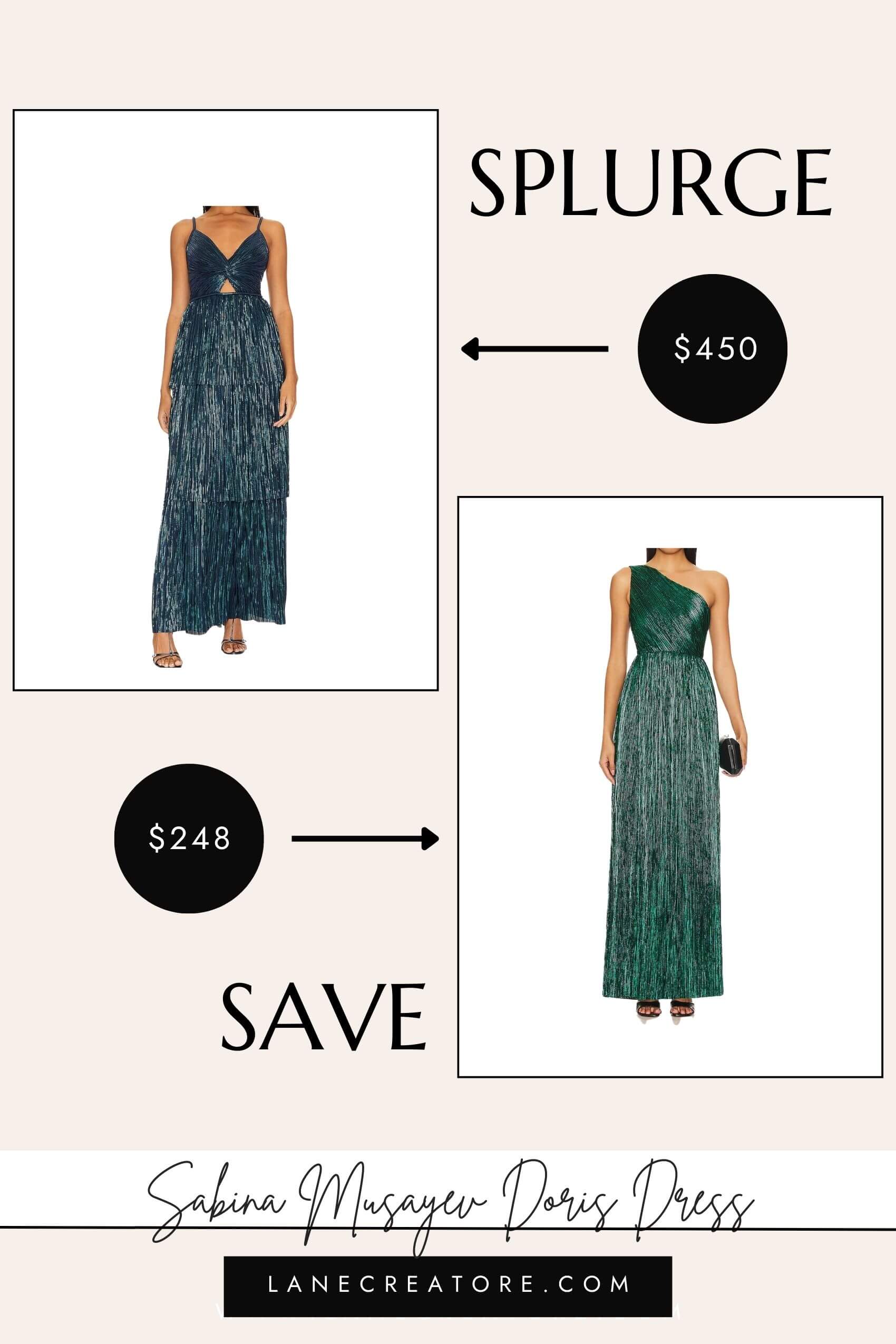 sabina musayev green dress dupe