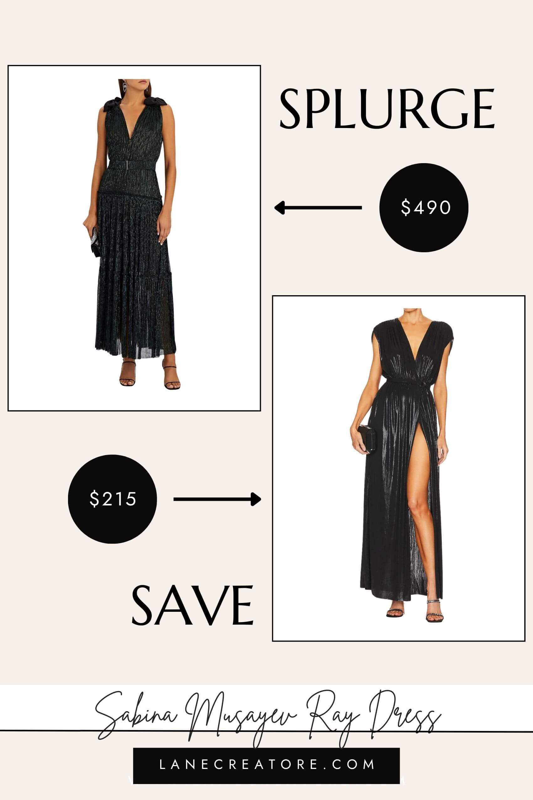 sabina musayev ray dress dupe