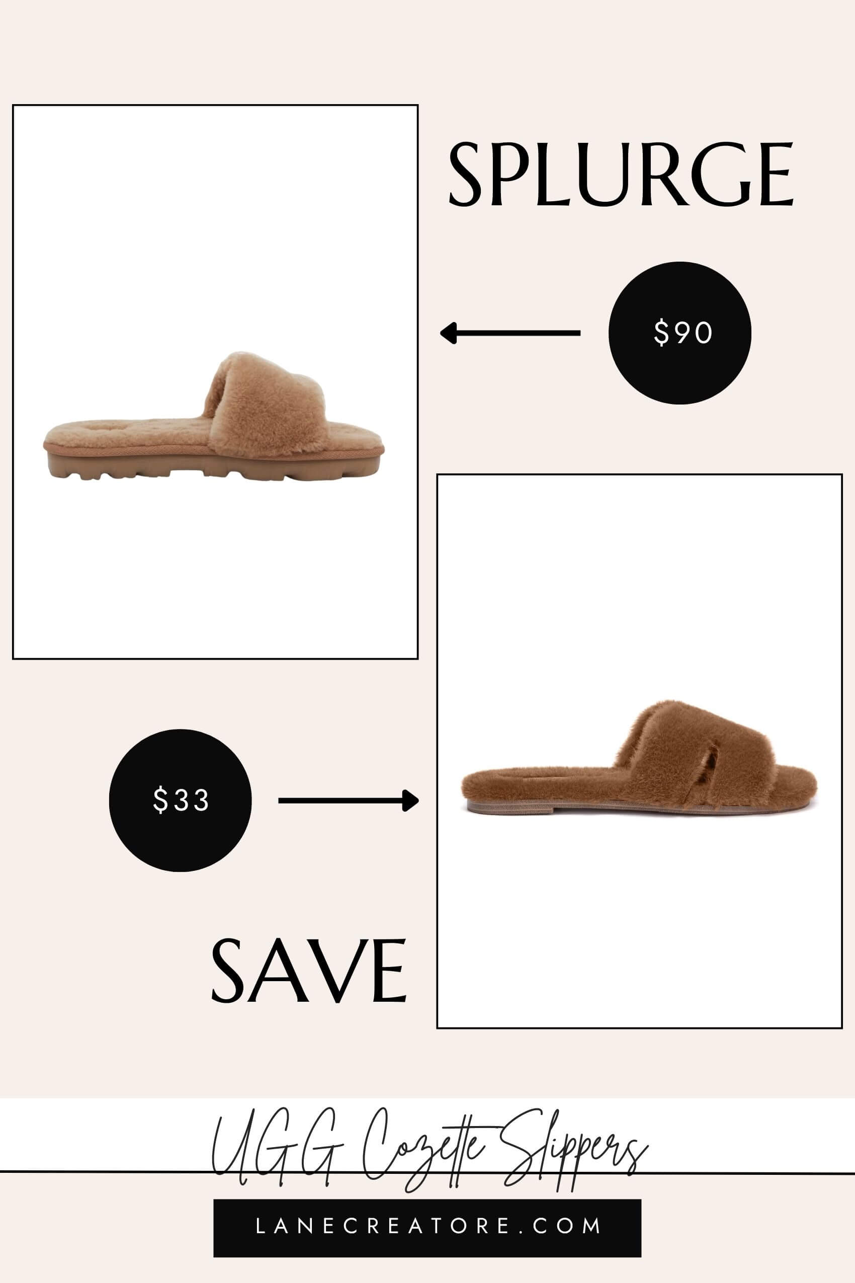 ugg cozette slippers dupe