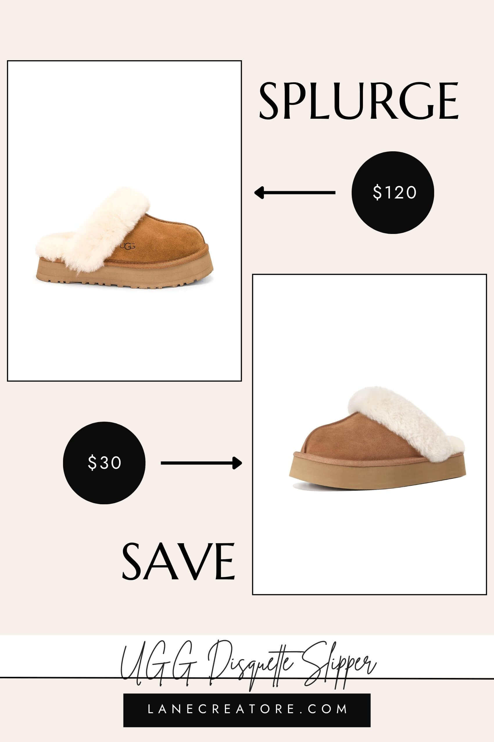 ugg disquette slippers dupe
