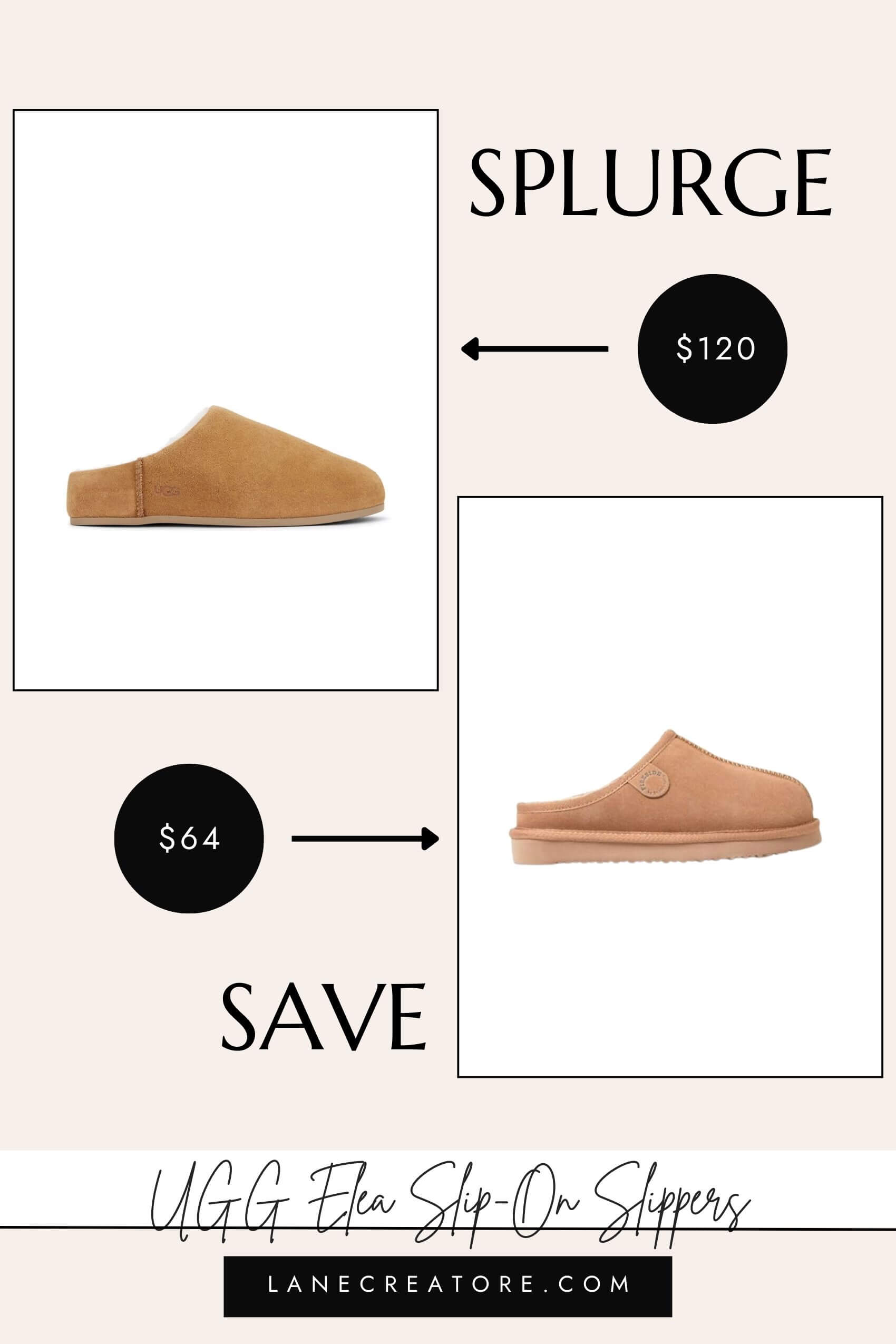 UGG elea slippers dupe
