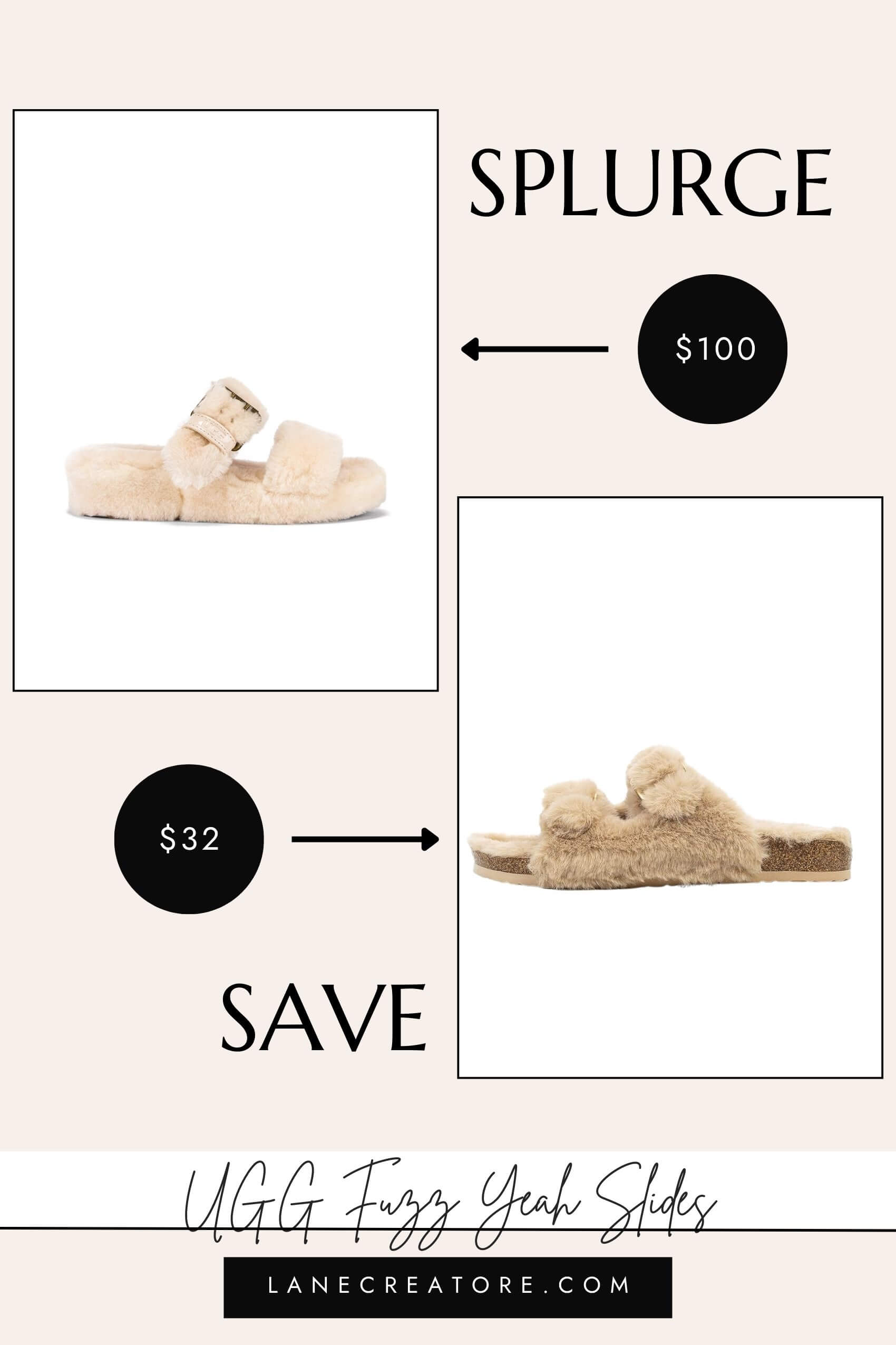 ugg fuzz yeah slippers dupe