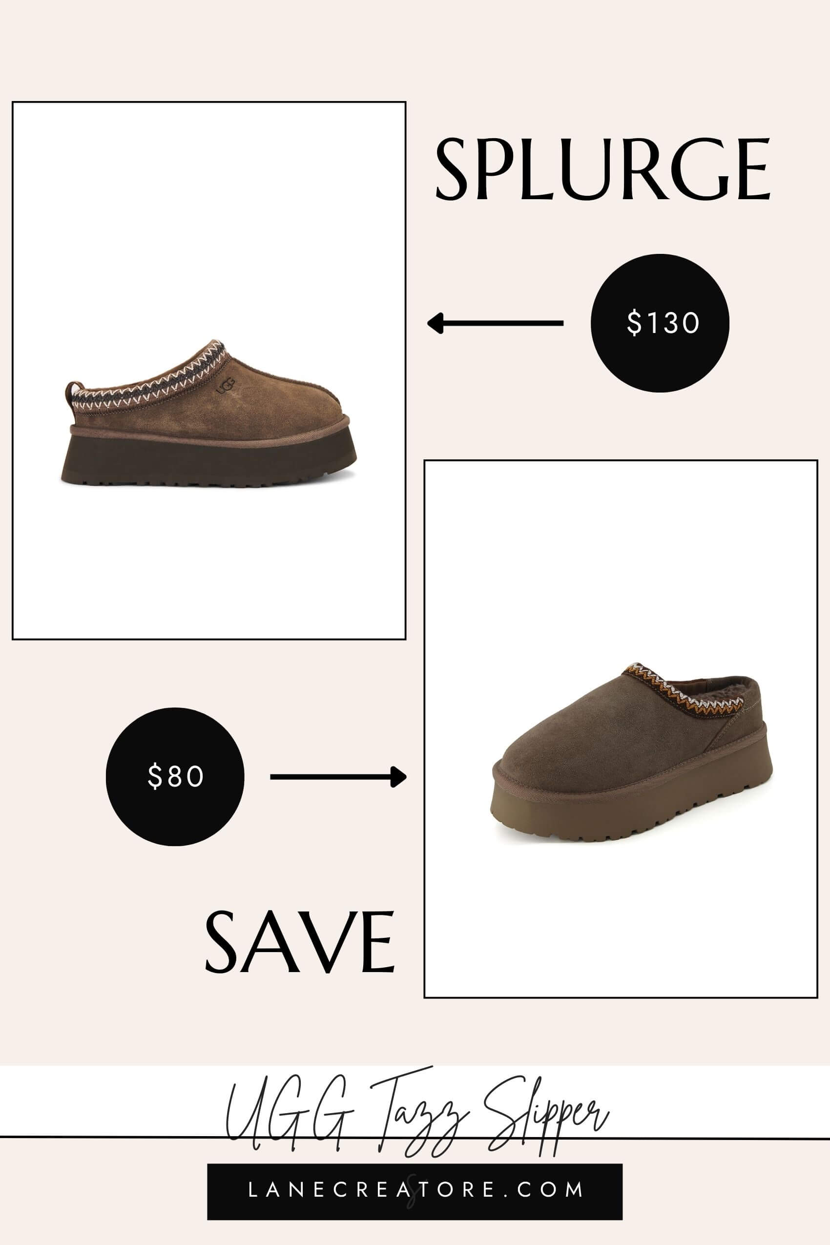ugg tazz slippers dupe brown