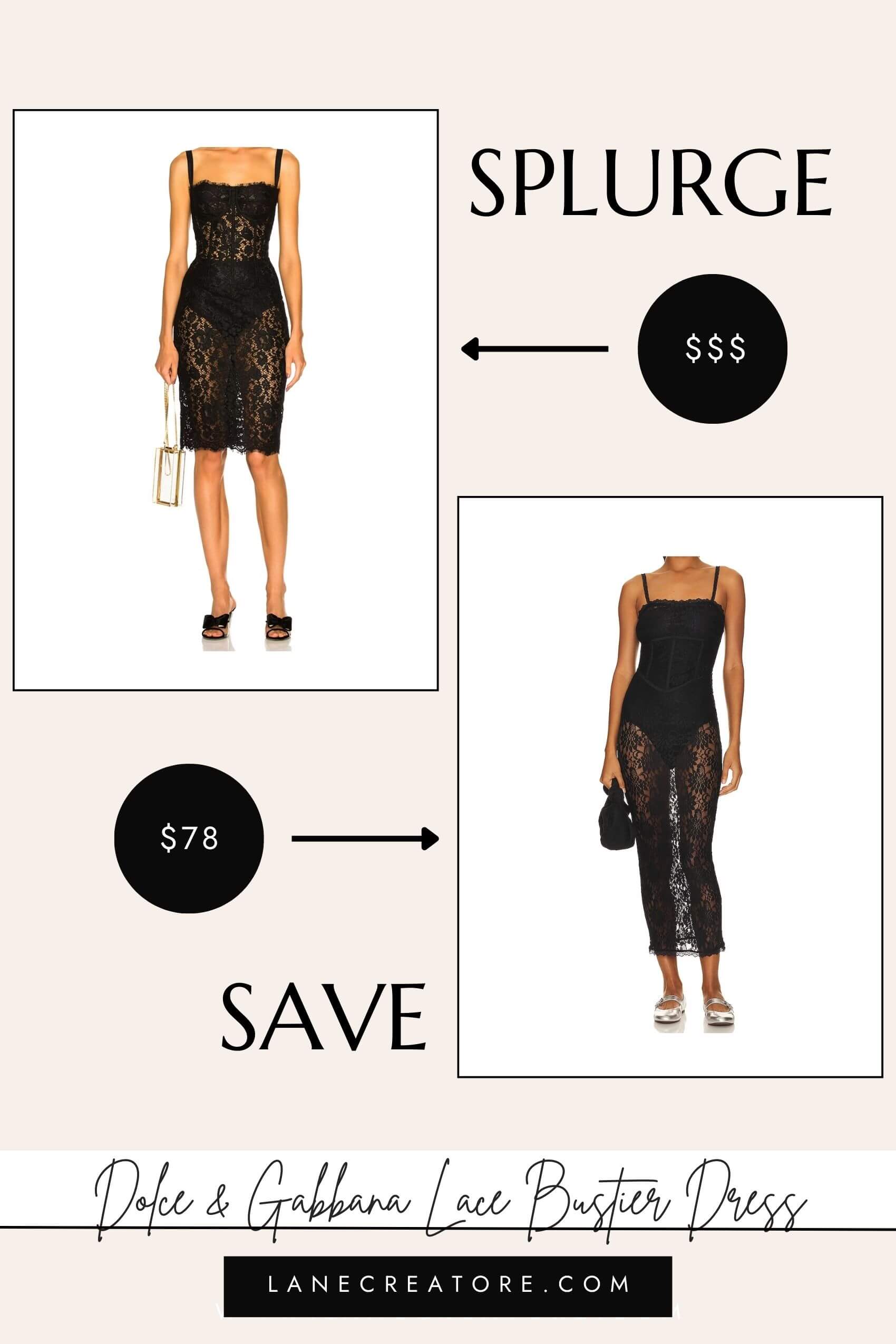 dolce gabbana lace dress dupe