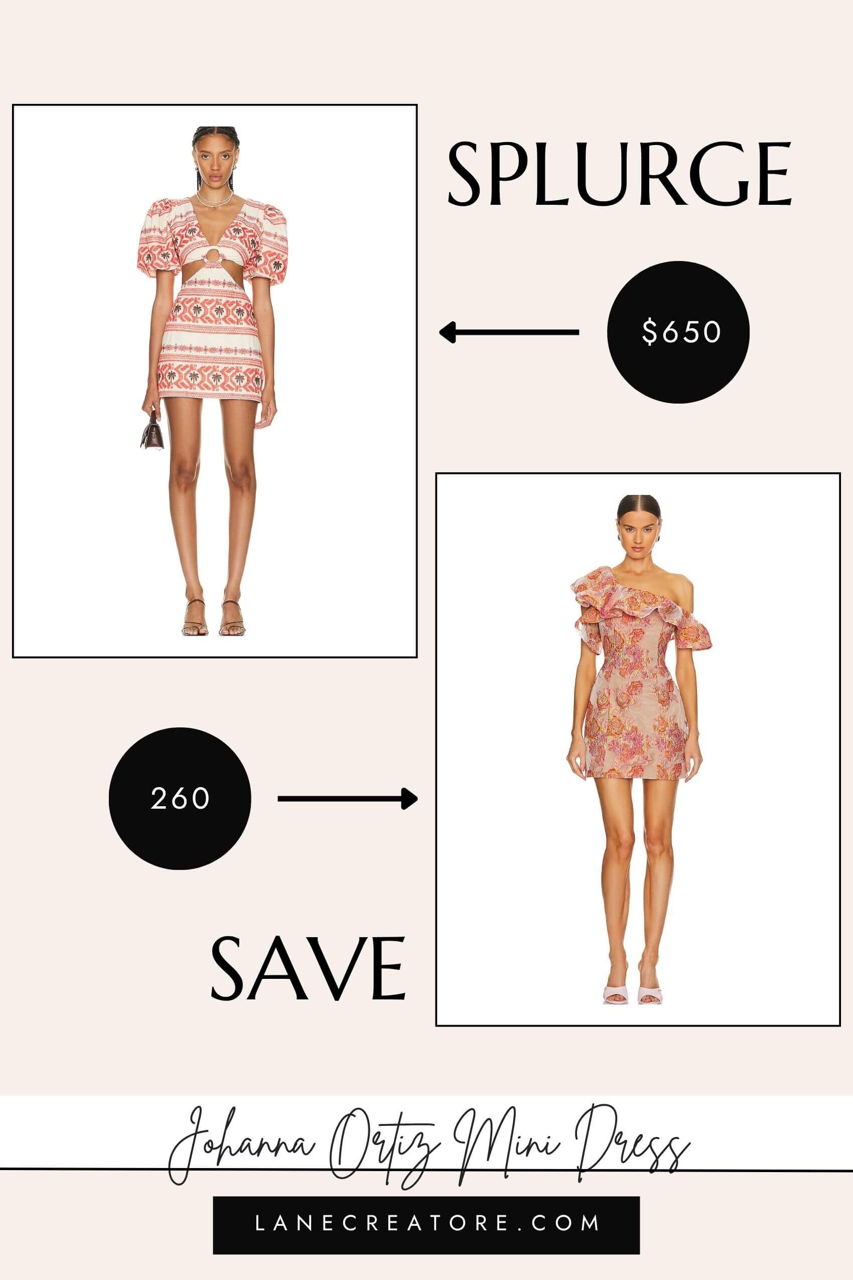 johanna ortiz mini dress dupe