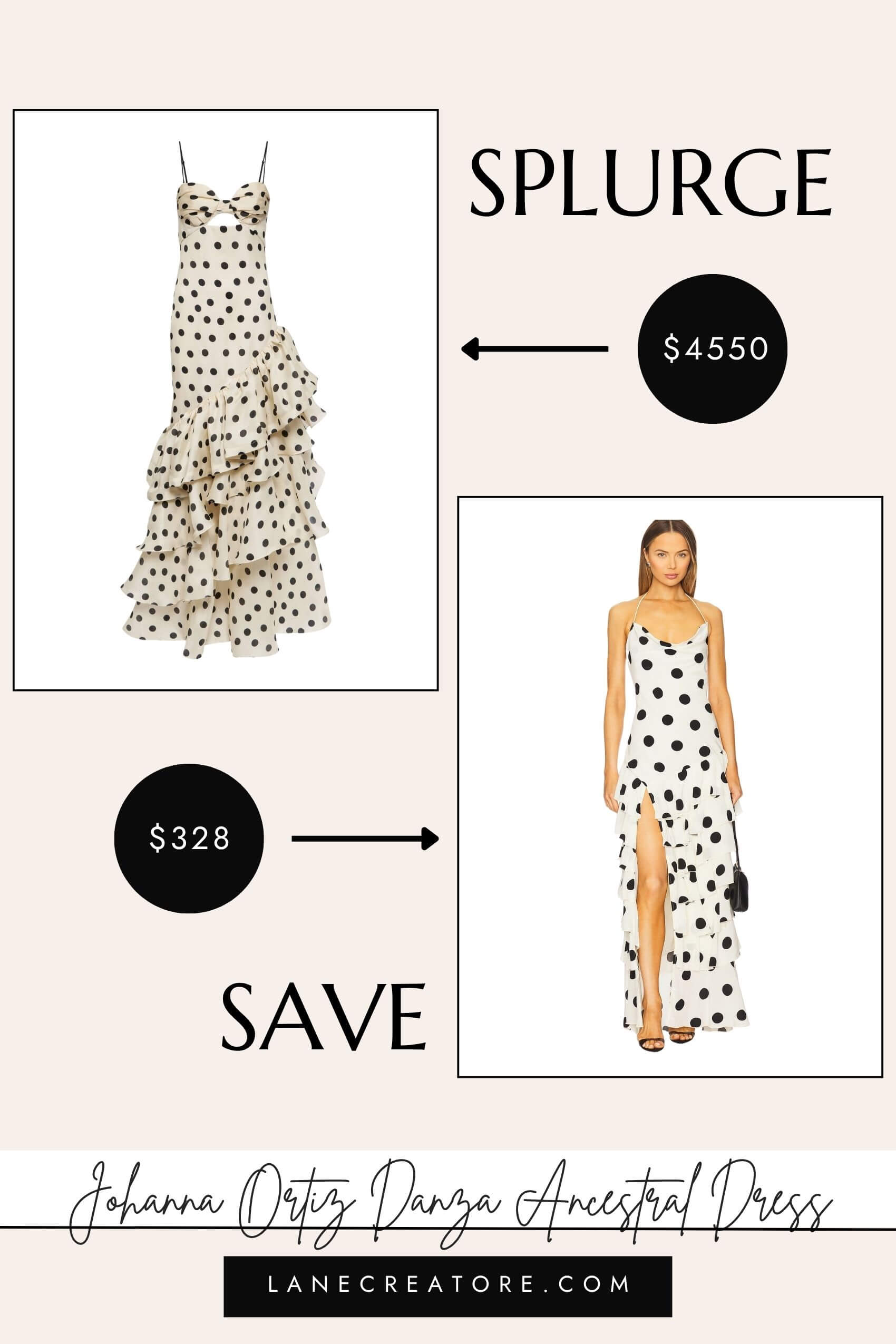 johanna ortiz polka dot dress dupe