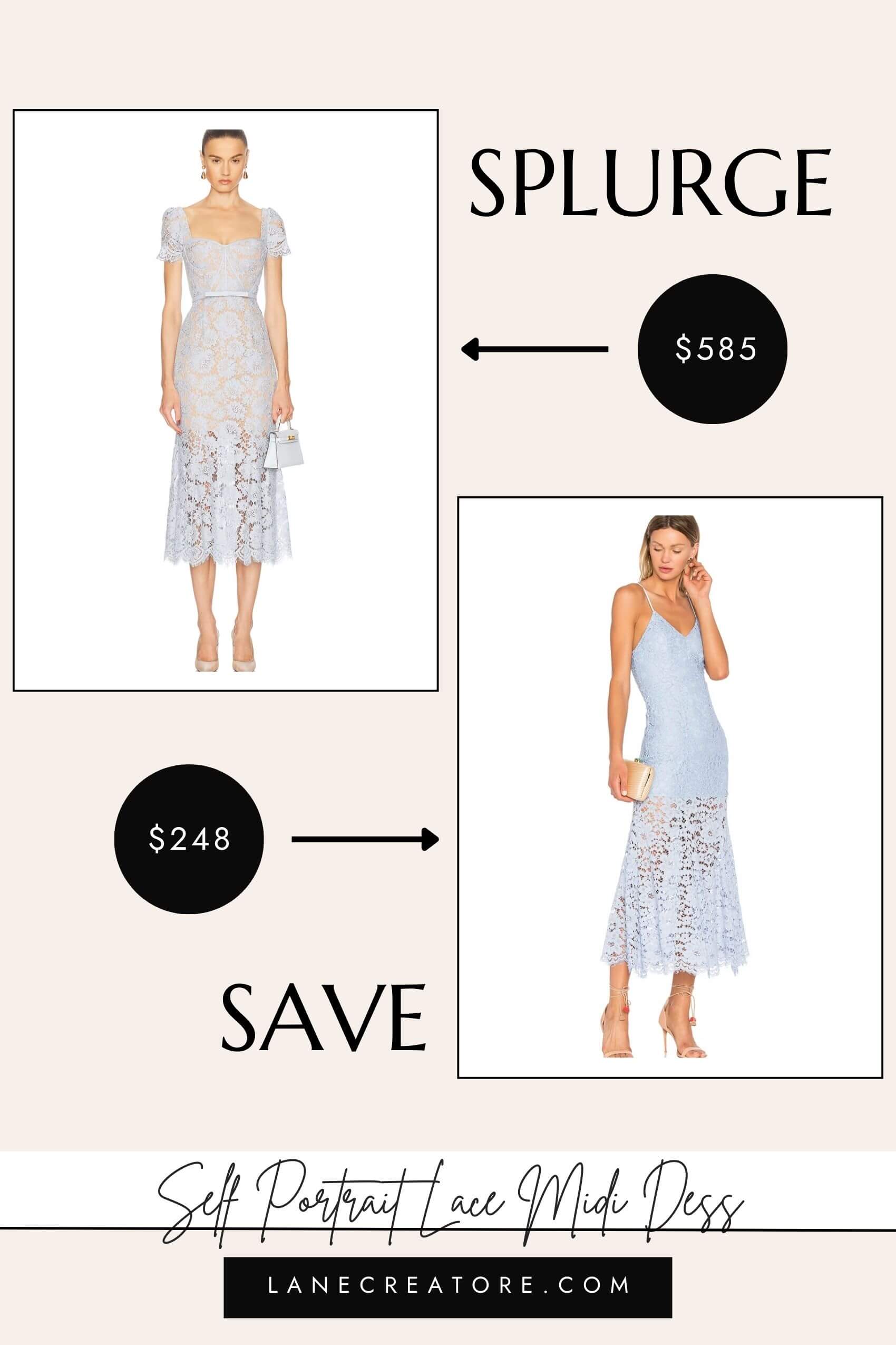 self portrait lace dress dupe