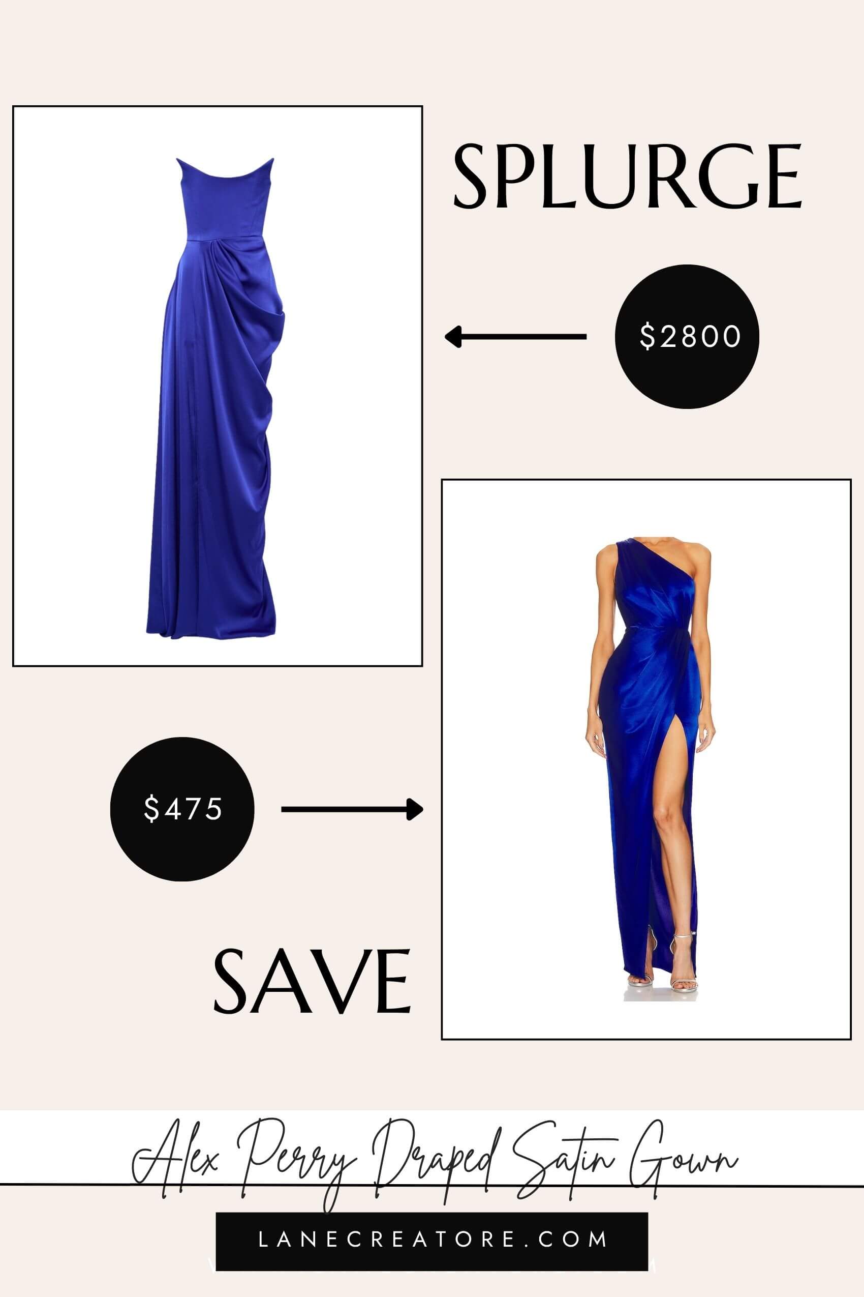 alex perry blue dress dupe