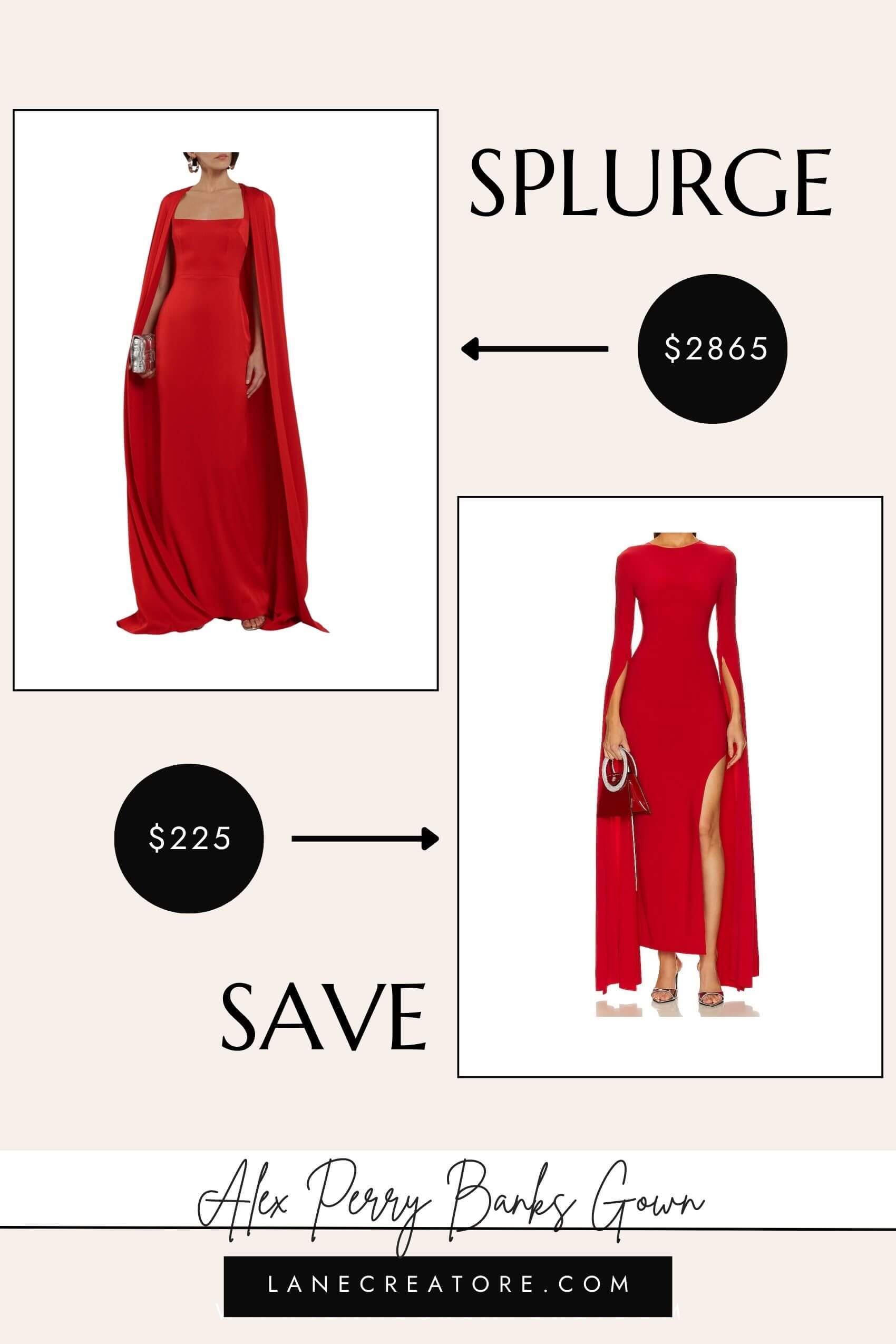alex perry red dress dupe