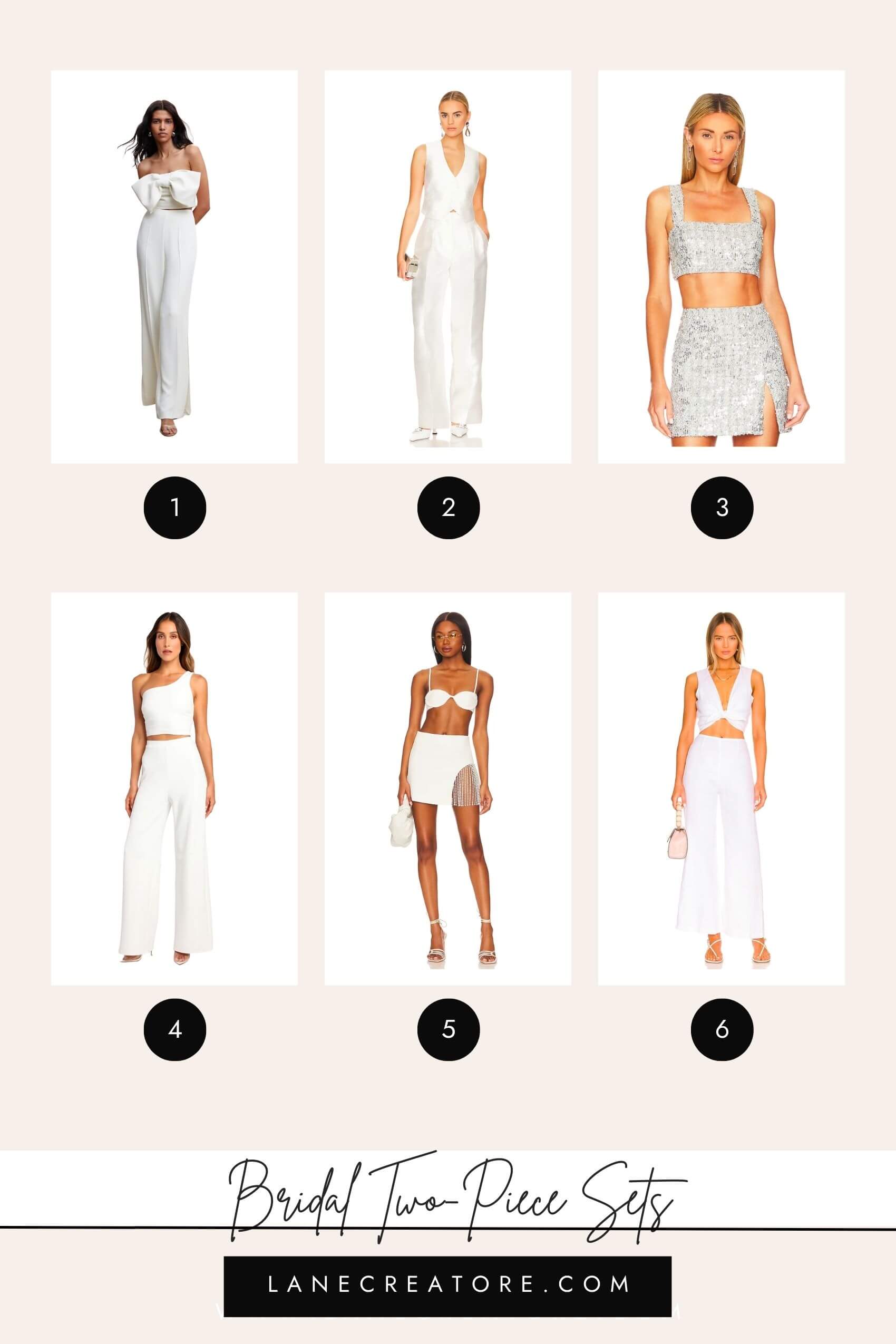 bridal two piece sets