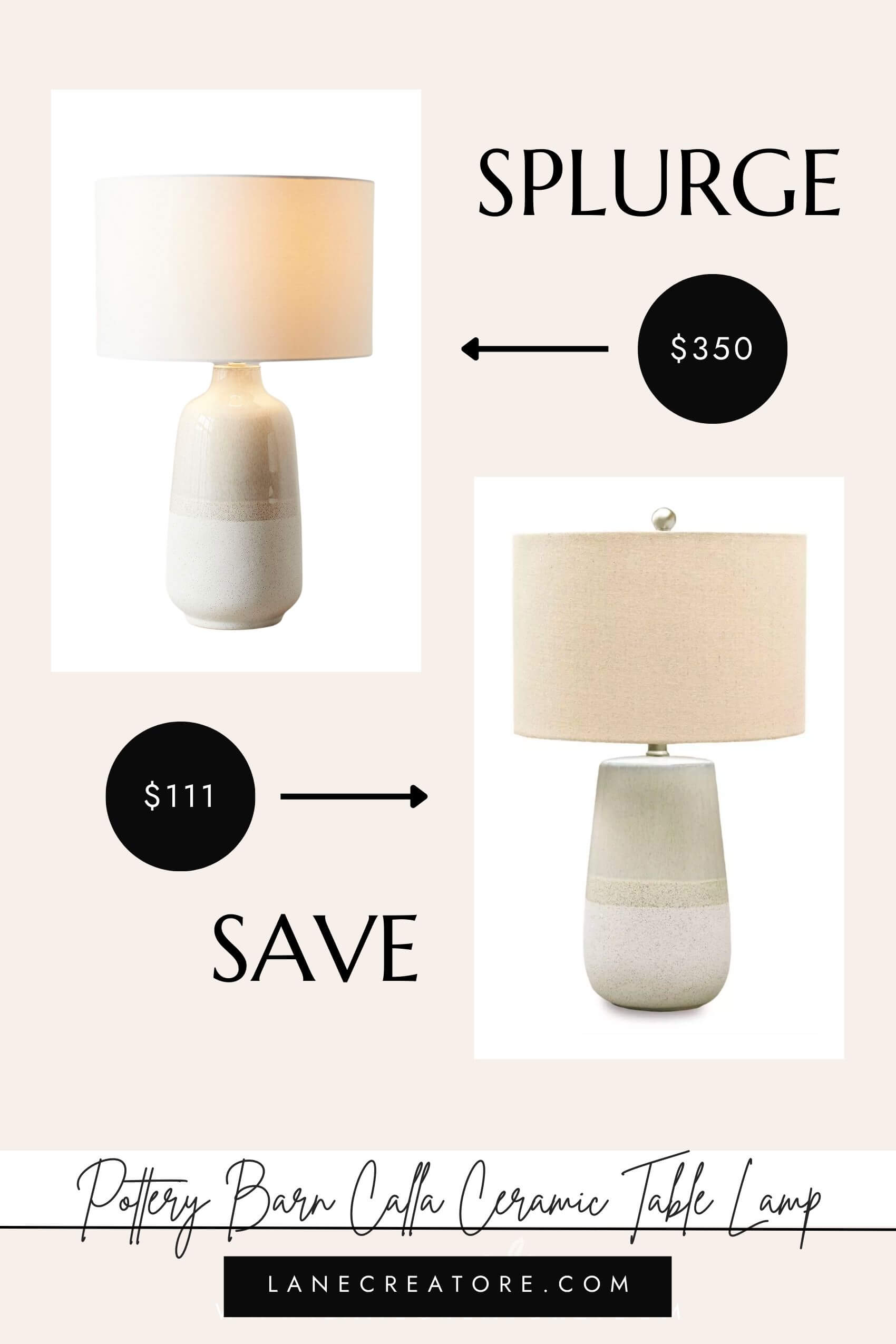 pottery barn lamp dupe
