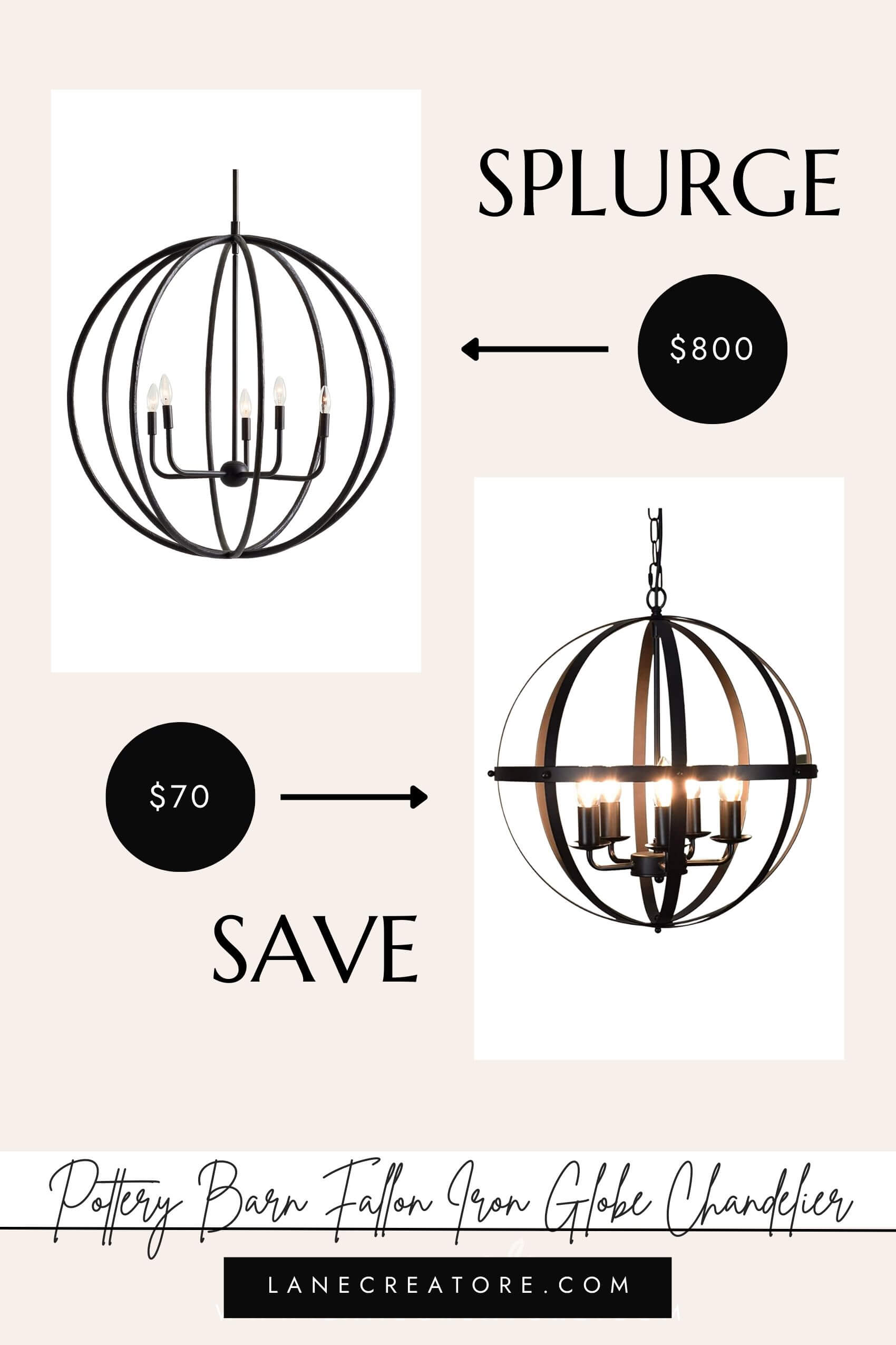 pottery barn chandelier dupes