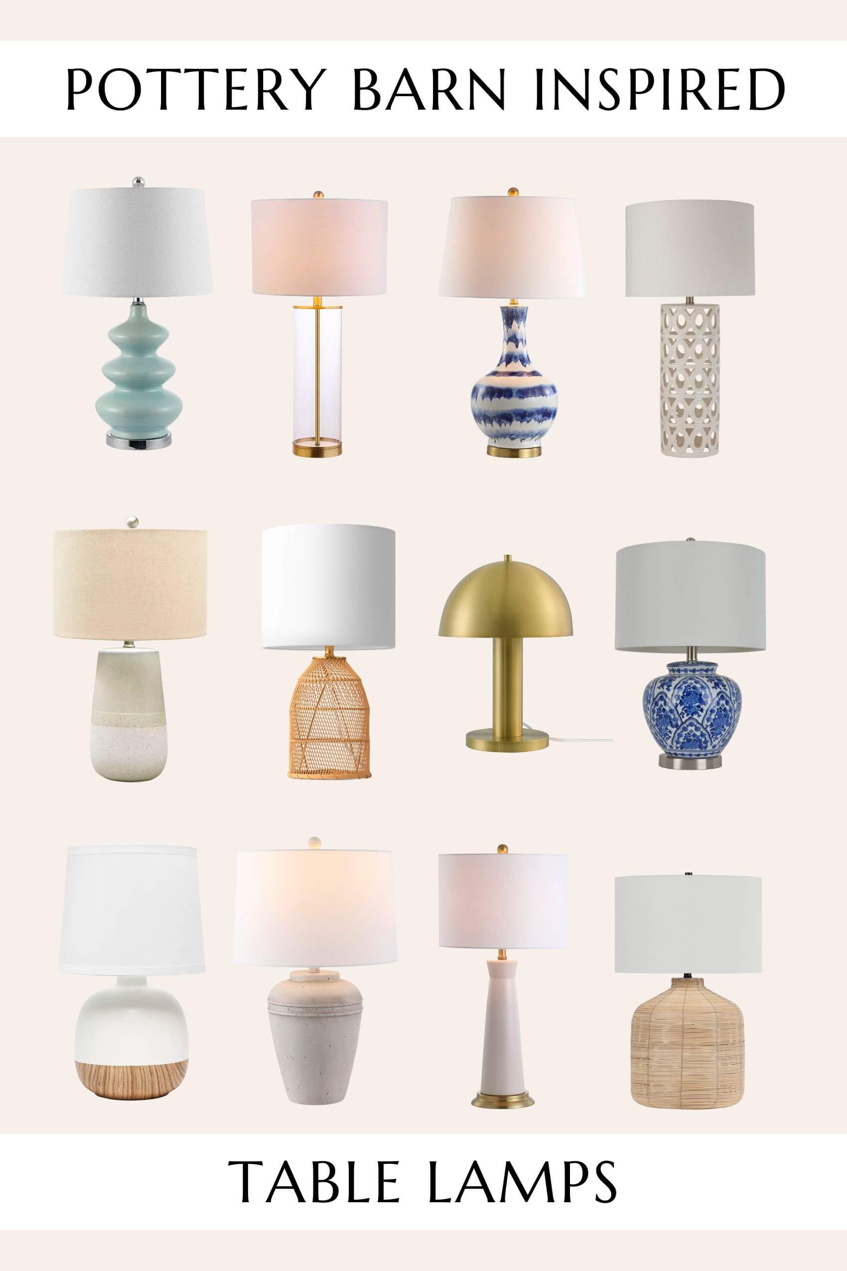 pottery barn lamp dupes
