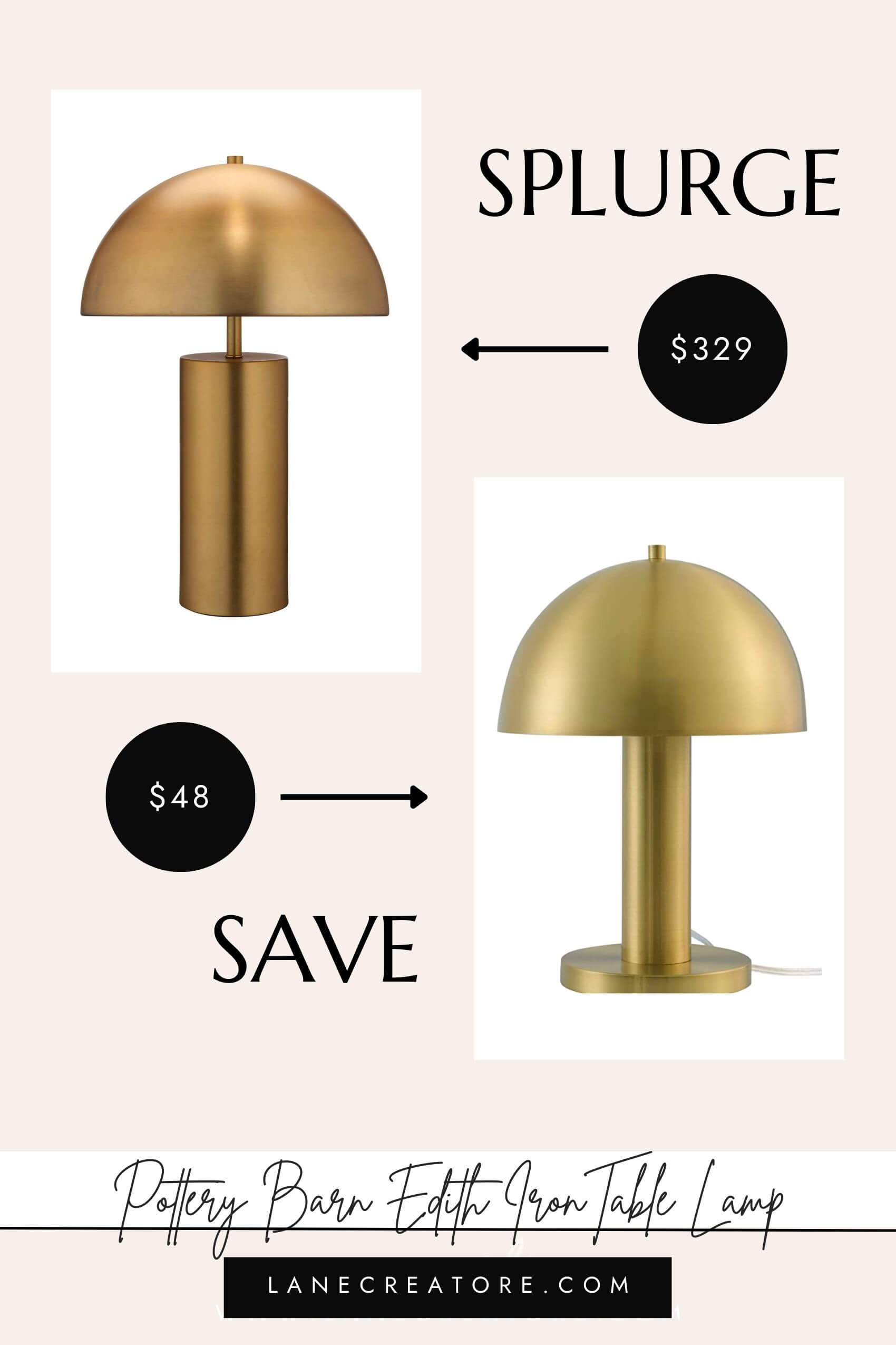 pottery barn lamp dupe