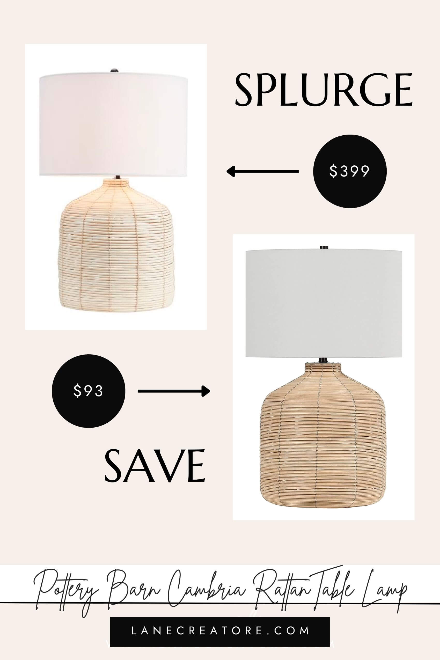 pottery barn lamp dupe