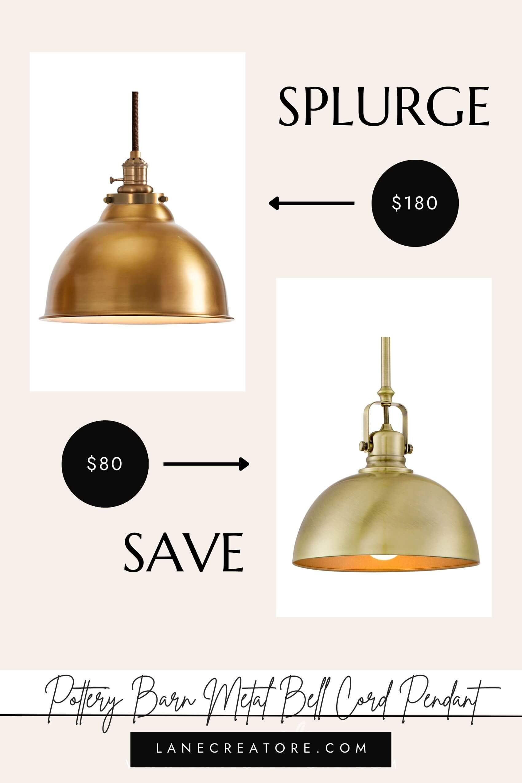 pottery barn pendant dupe 