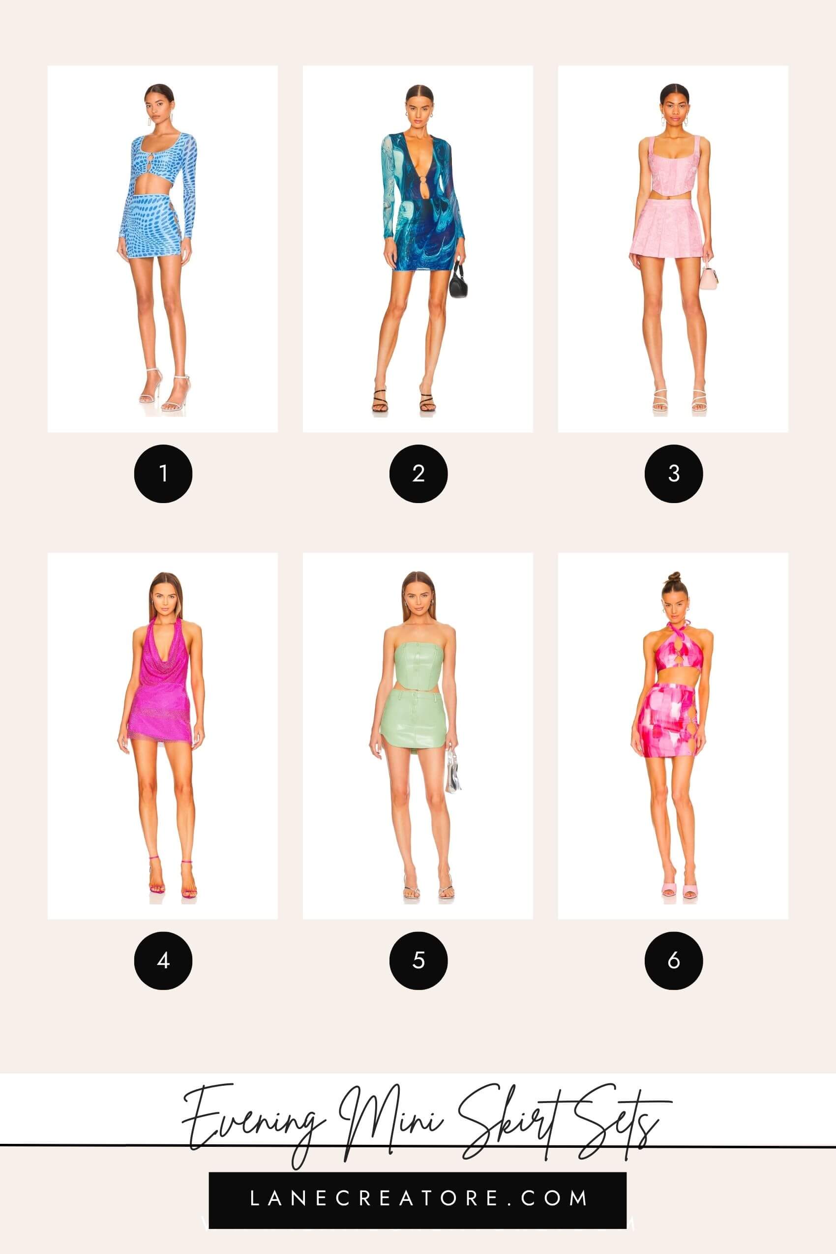 Mini Skirt Two-Piece Outfits