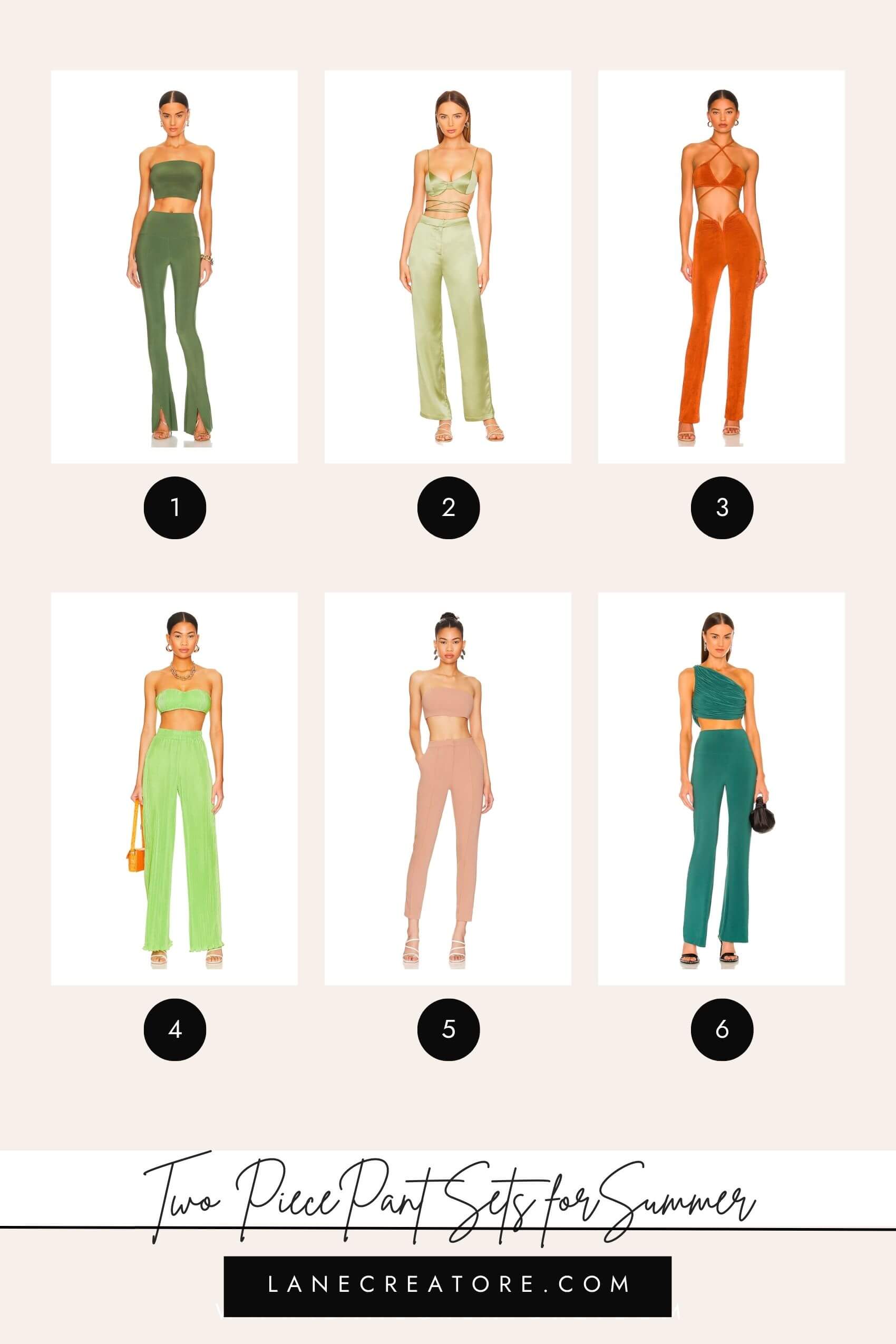 two piece summer pants set