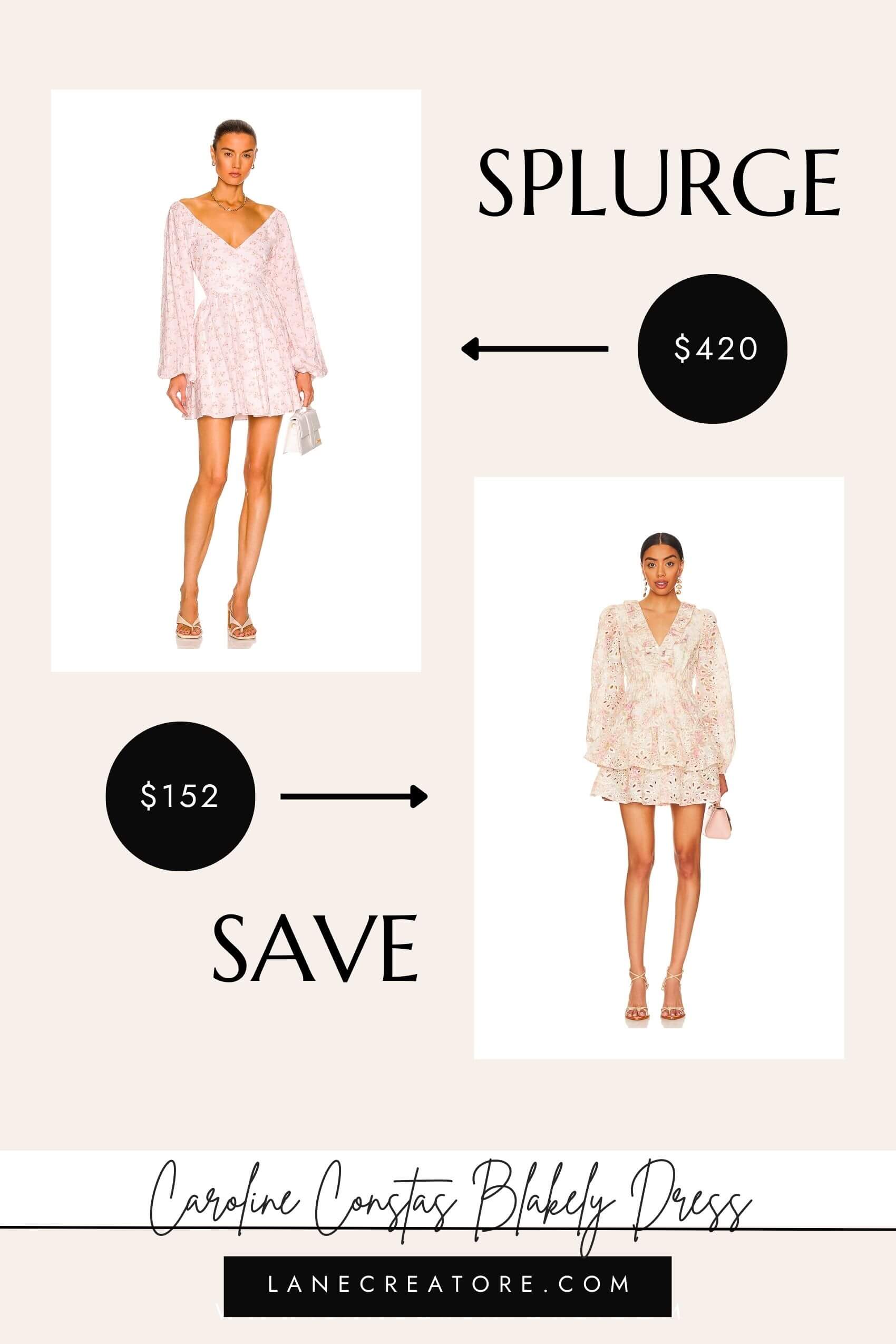 caroline constas dress dupe