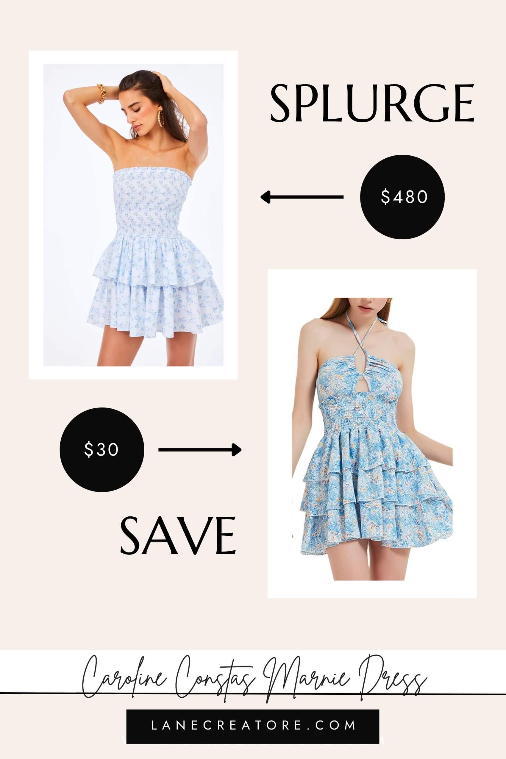 caroline constas mini dress dupe
