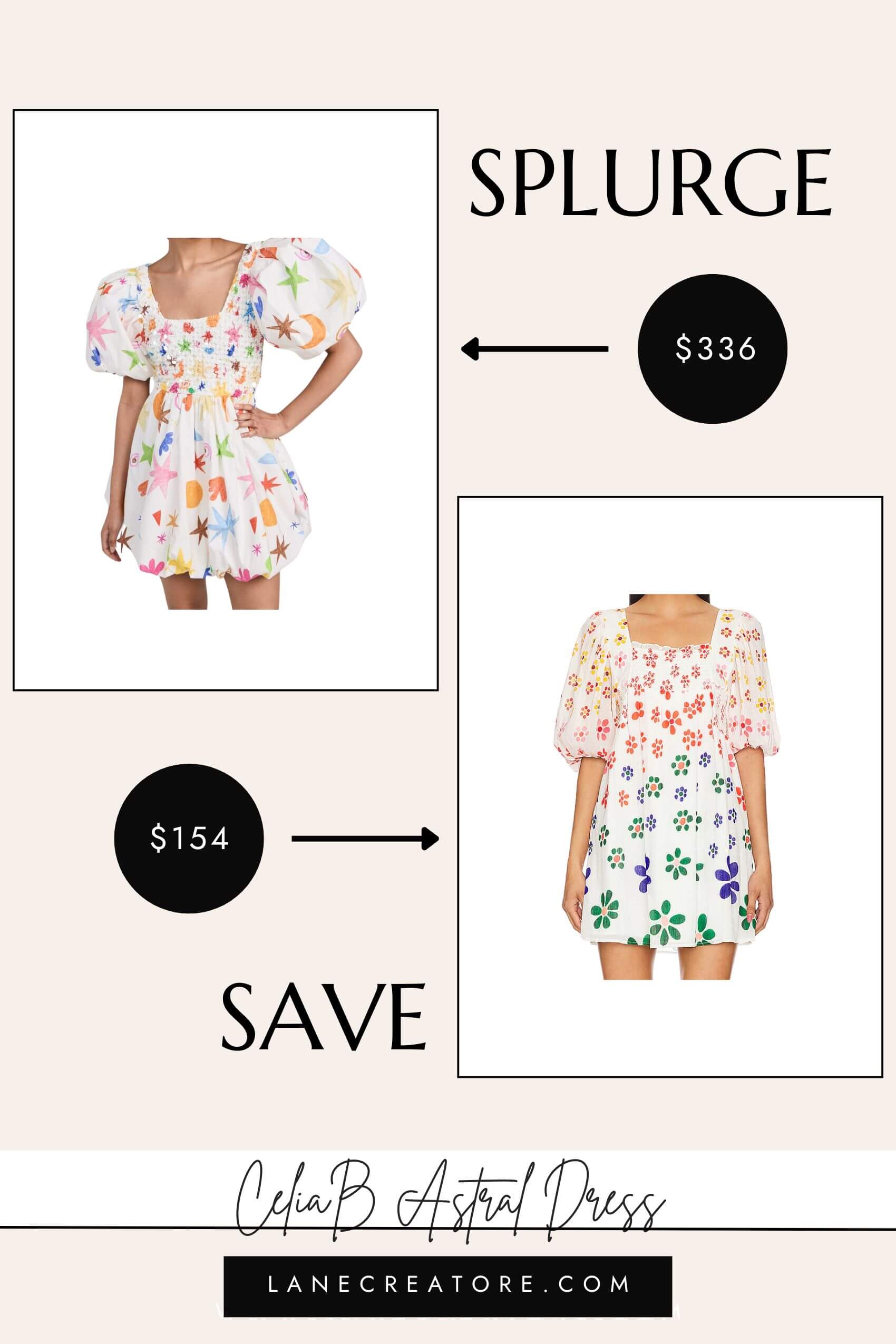 celia b astral mini dress dupe