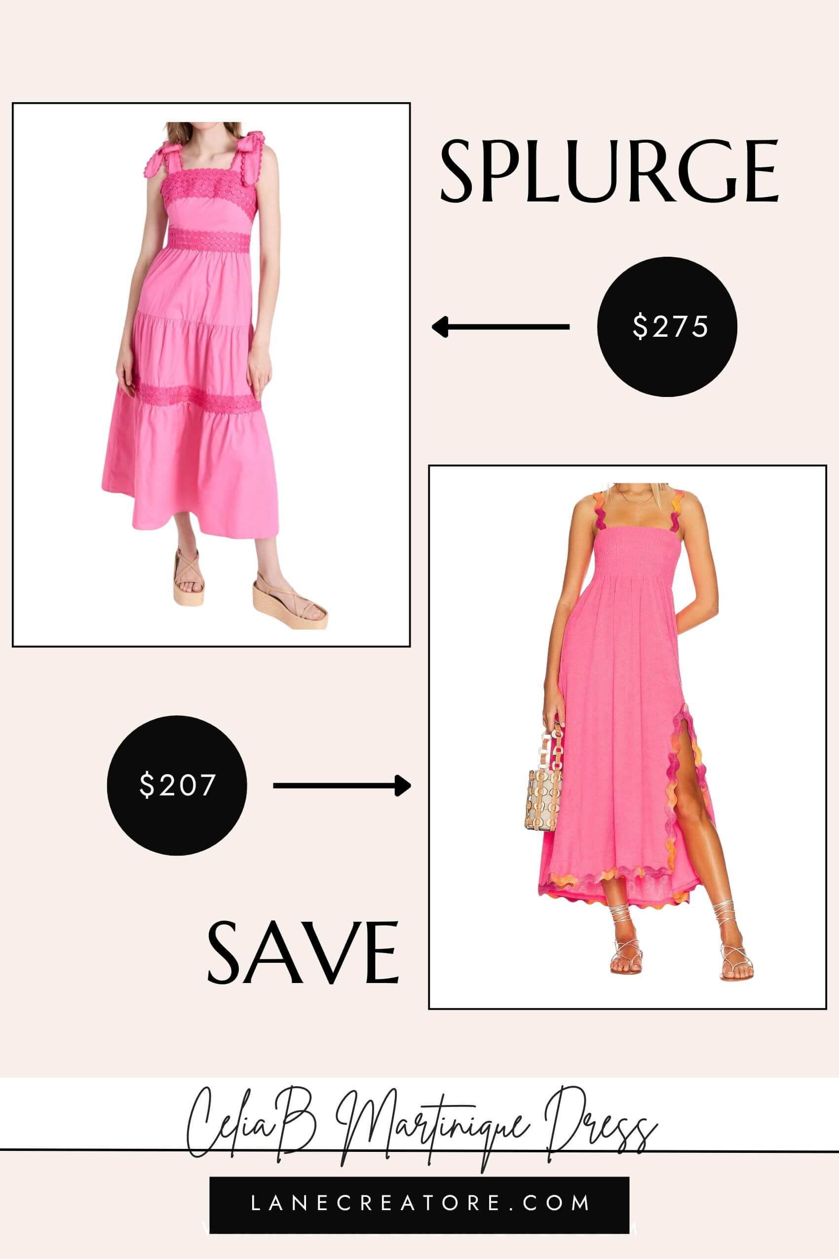 celia b pink dress dupe