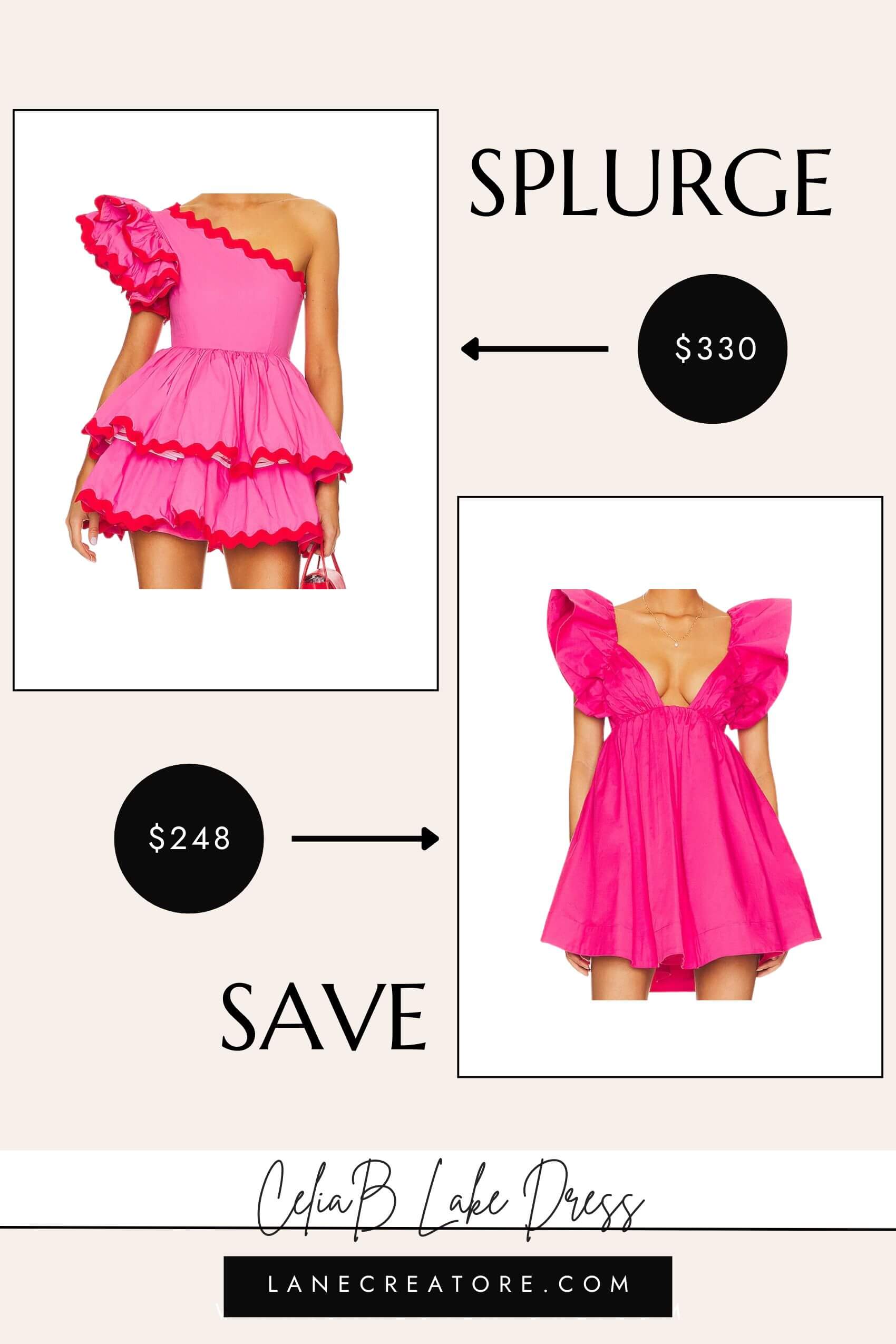 celia b lake dress dupe