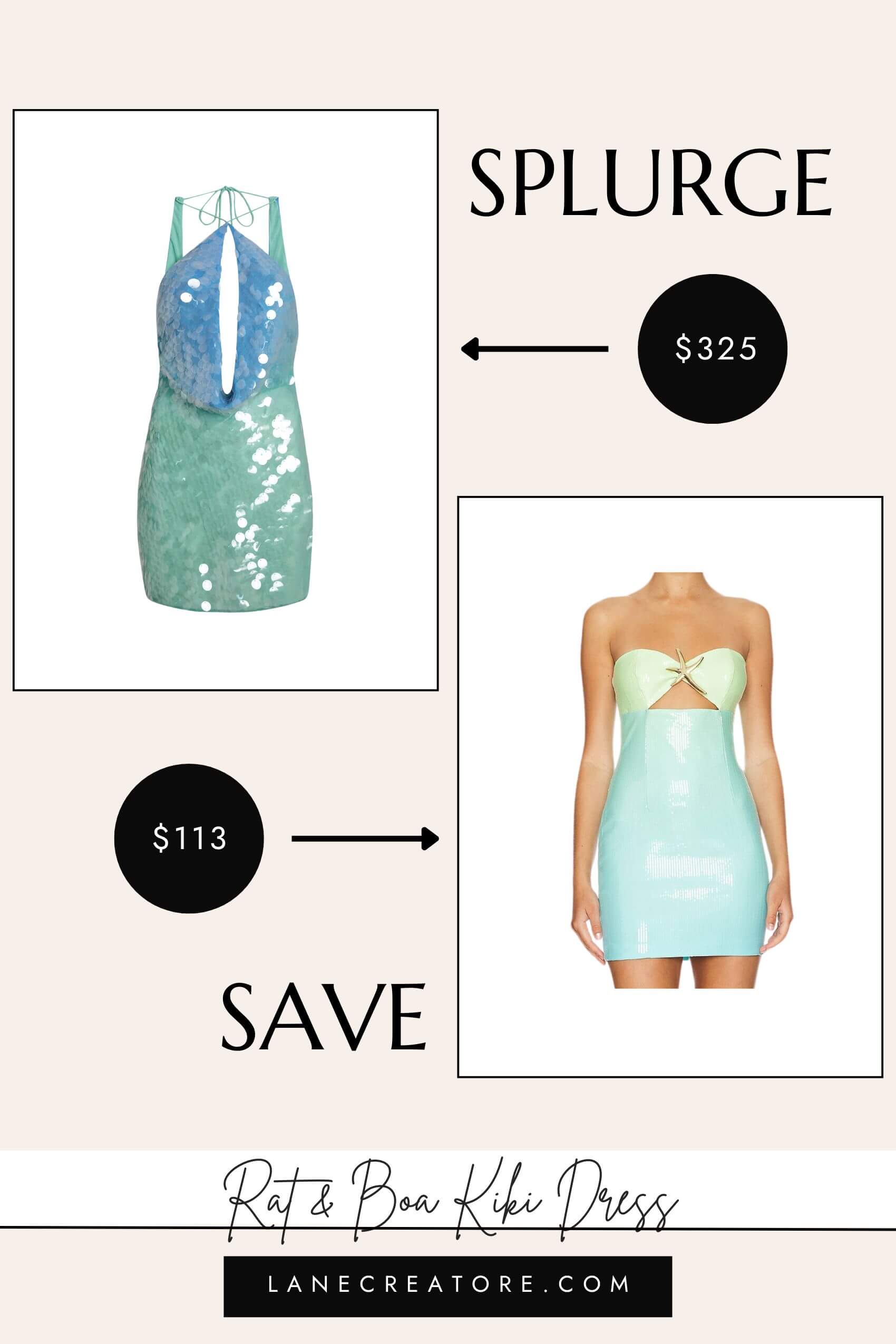 rat and boa kiki dress dupe