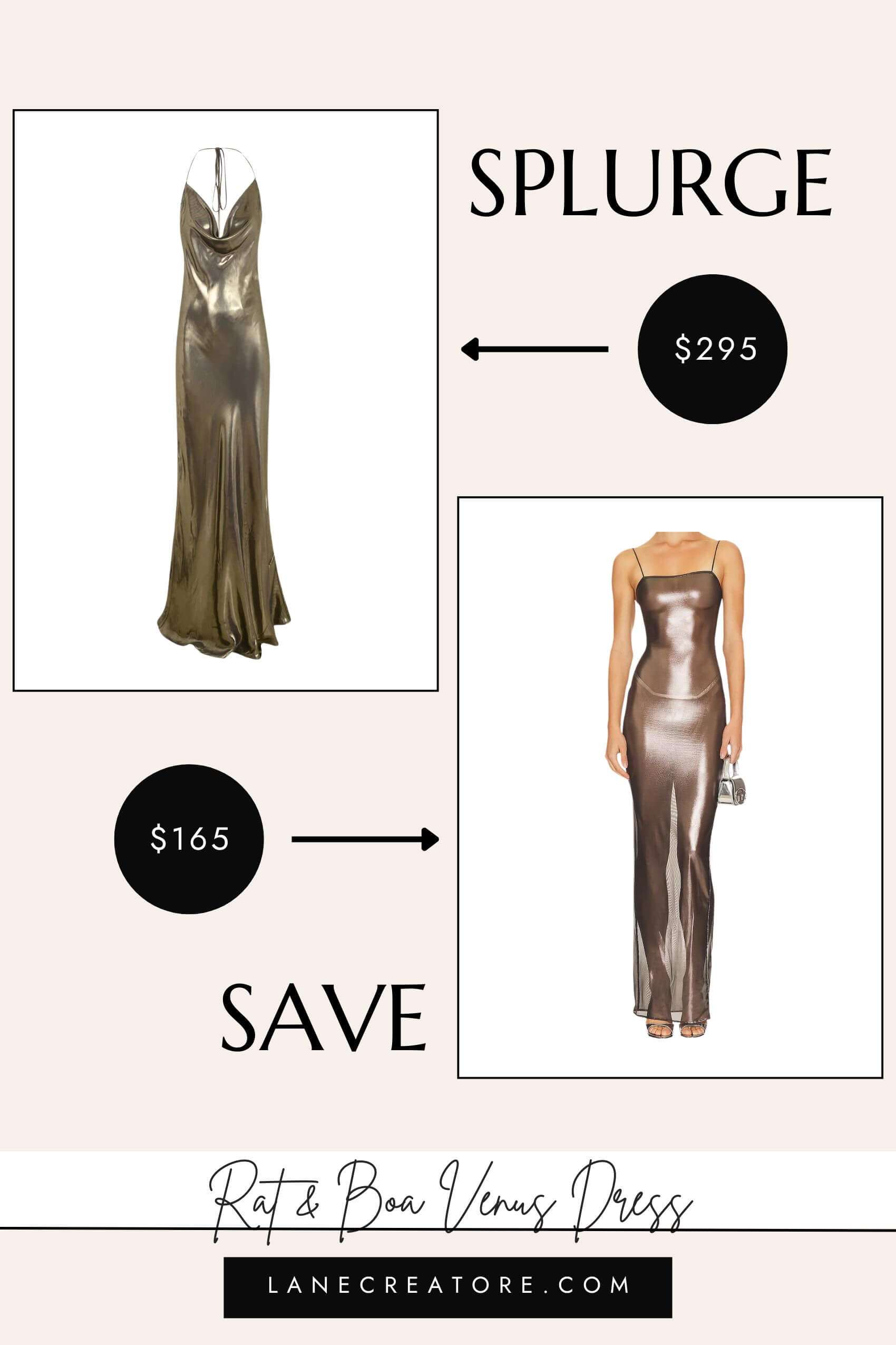 rat and boa venus dress dupe