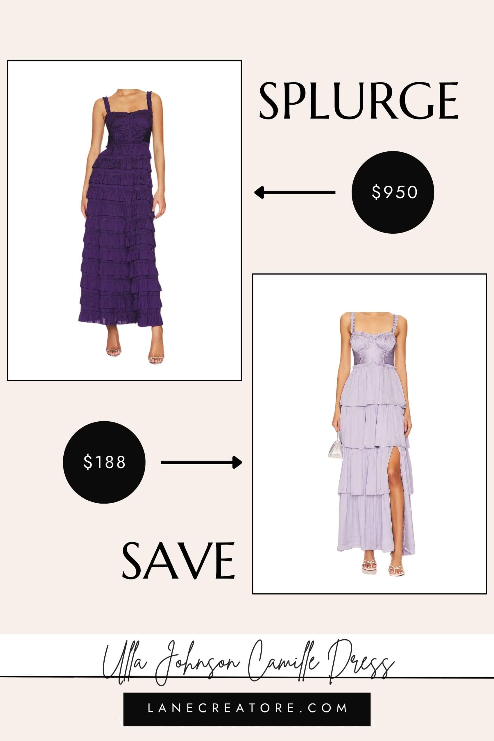 ulla johnson camille gown dupe