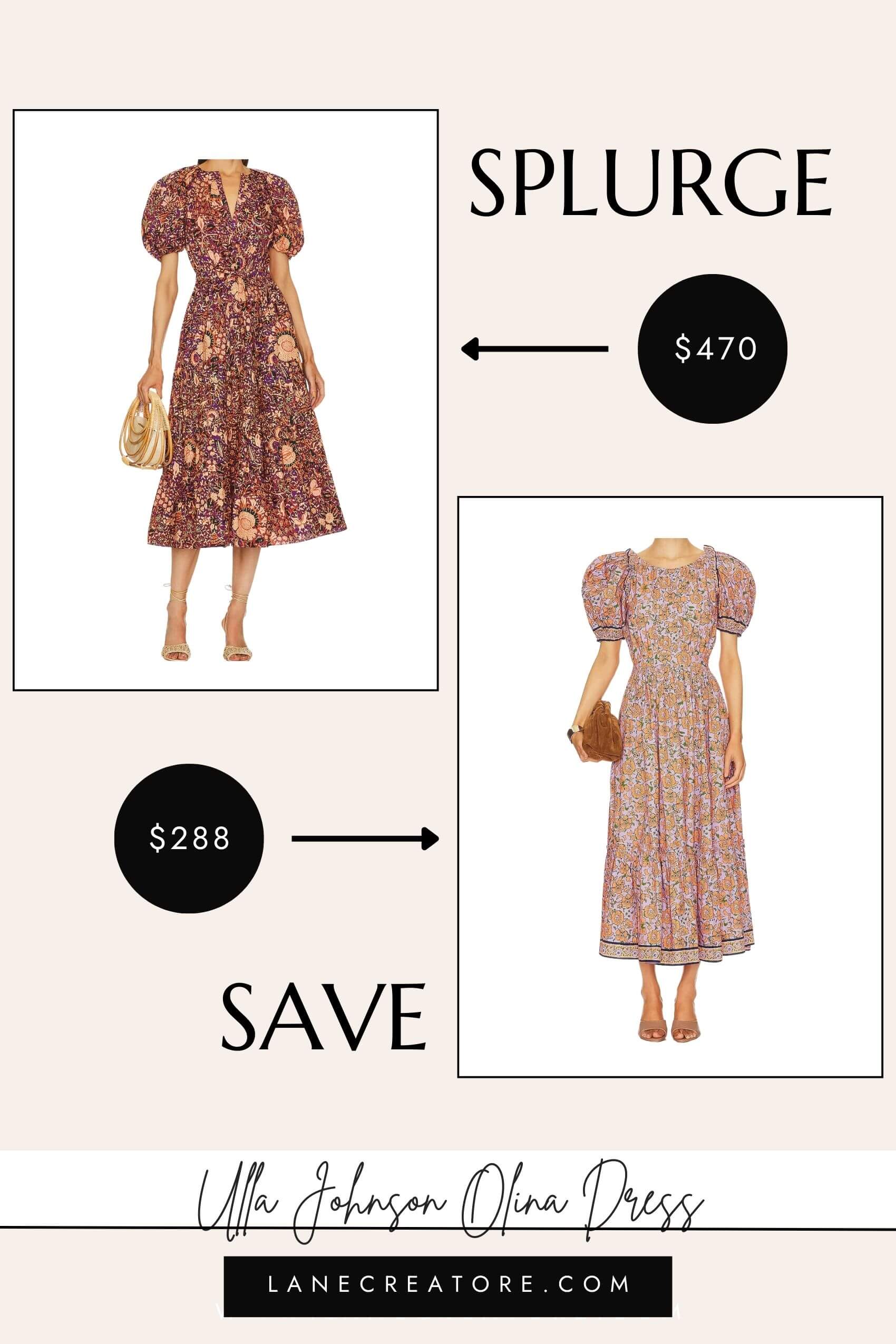 ulla johnson olina dress dupe