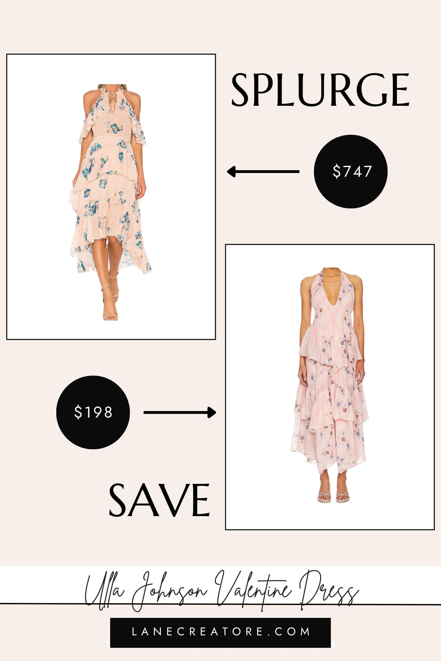 ulla johnson pink dress dupe