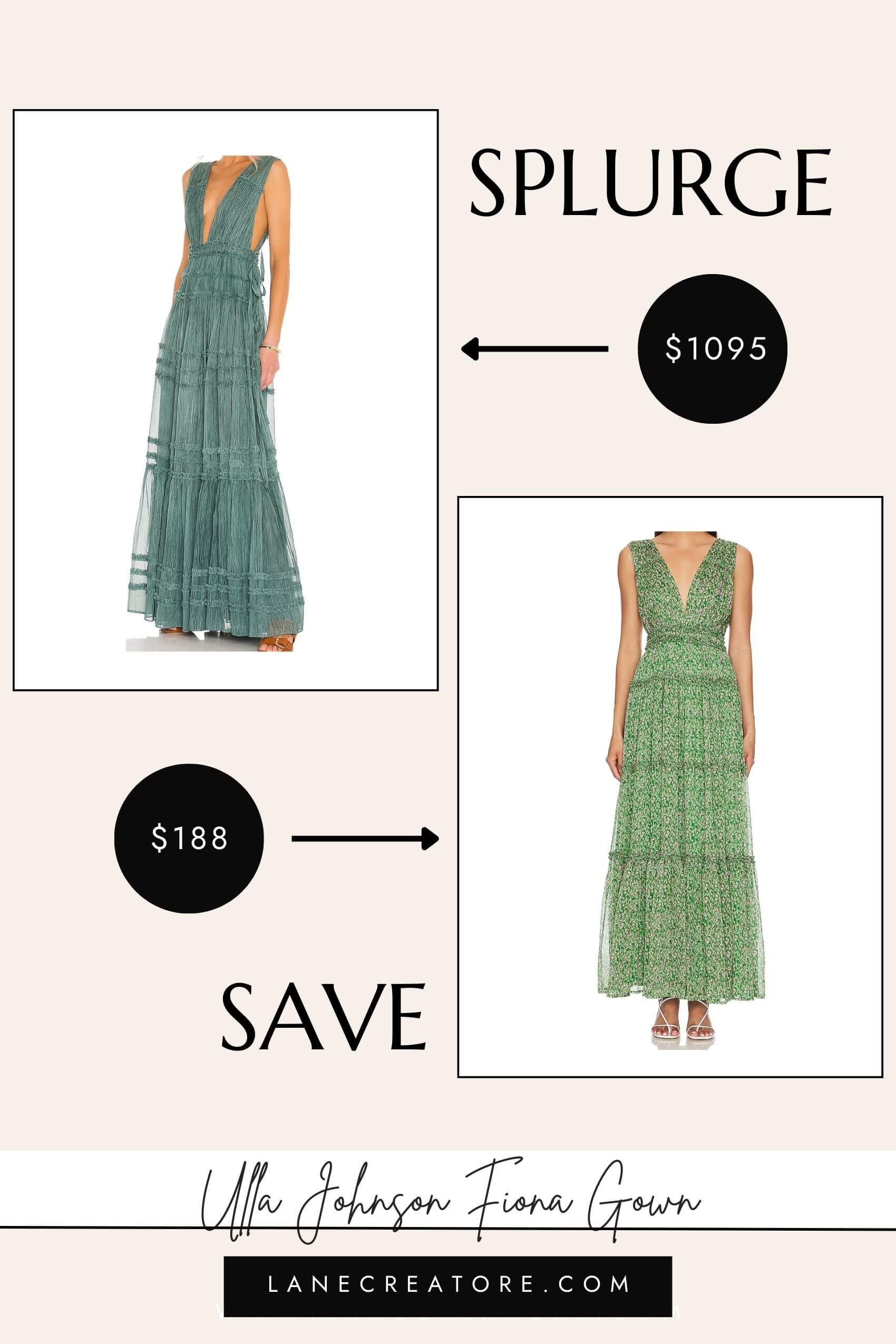 ulla johnson fiona gown dupe