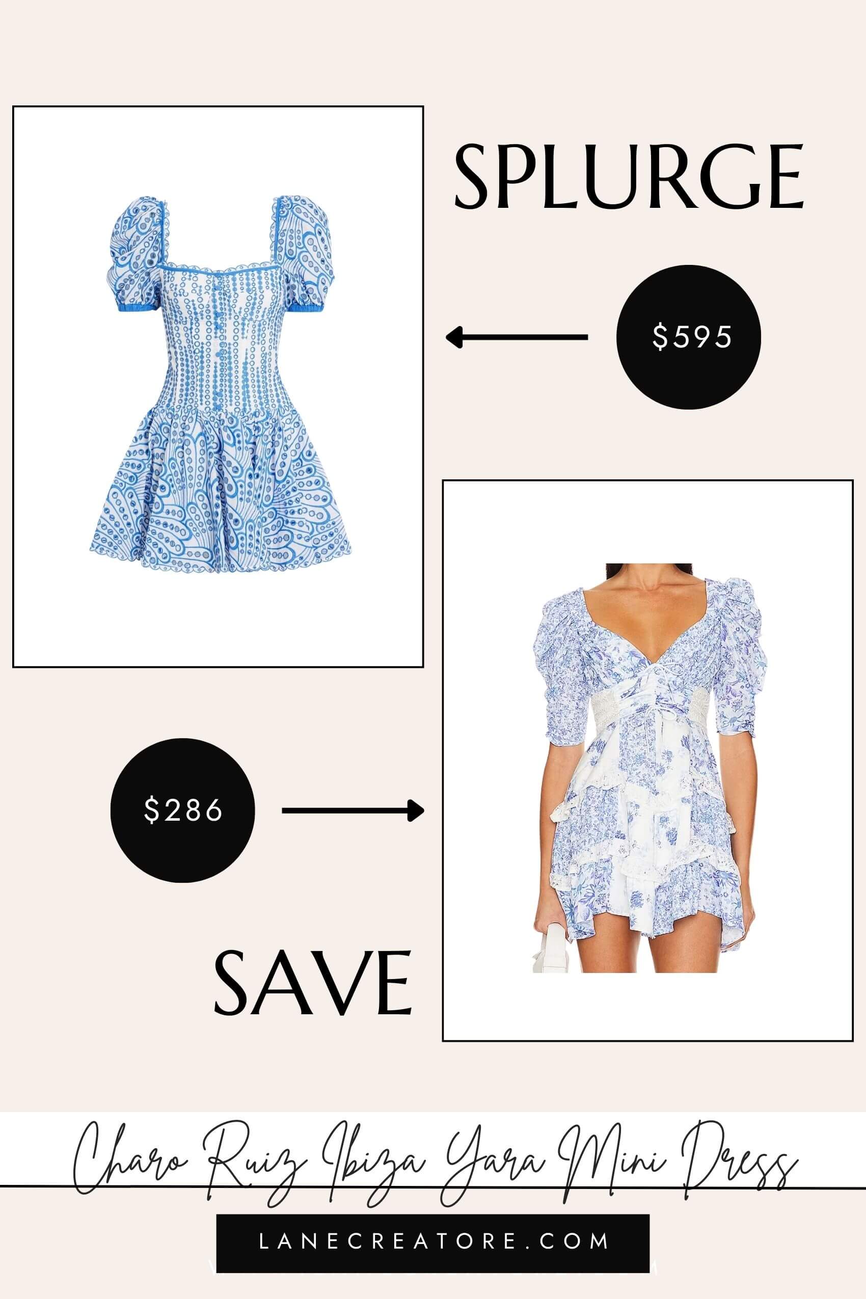 charo ruiz blue dress dupe