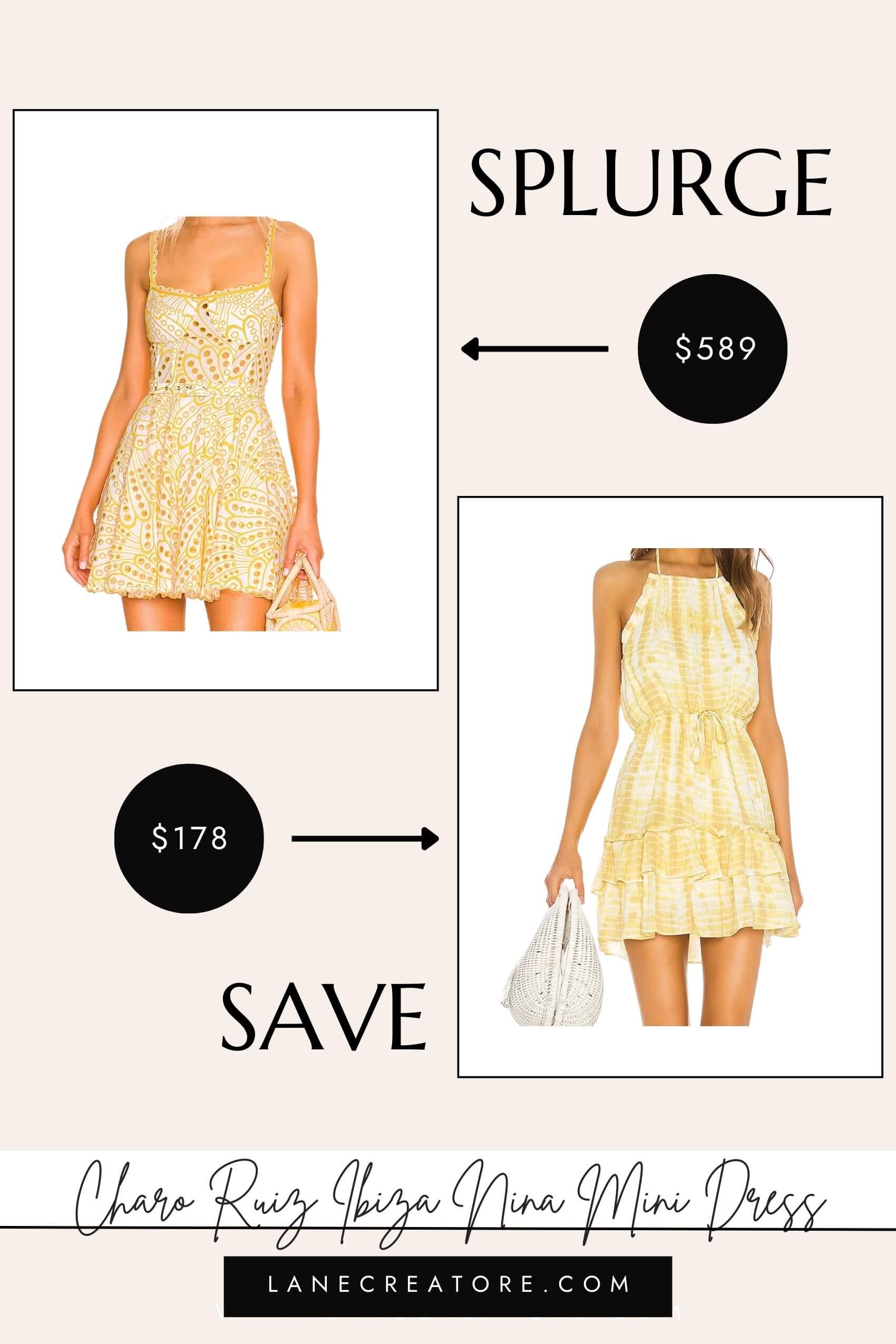 charo ruiz ibiza yellow dress dupe