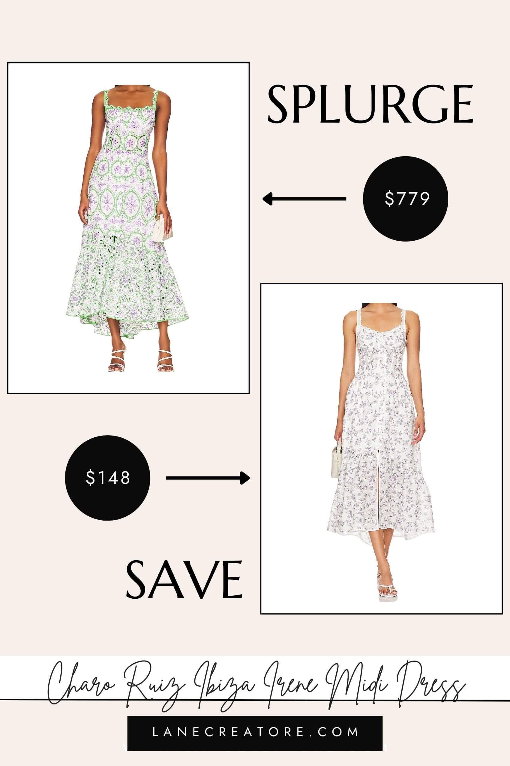 charo ruiz irene dress dupe