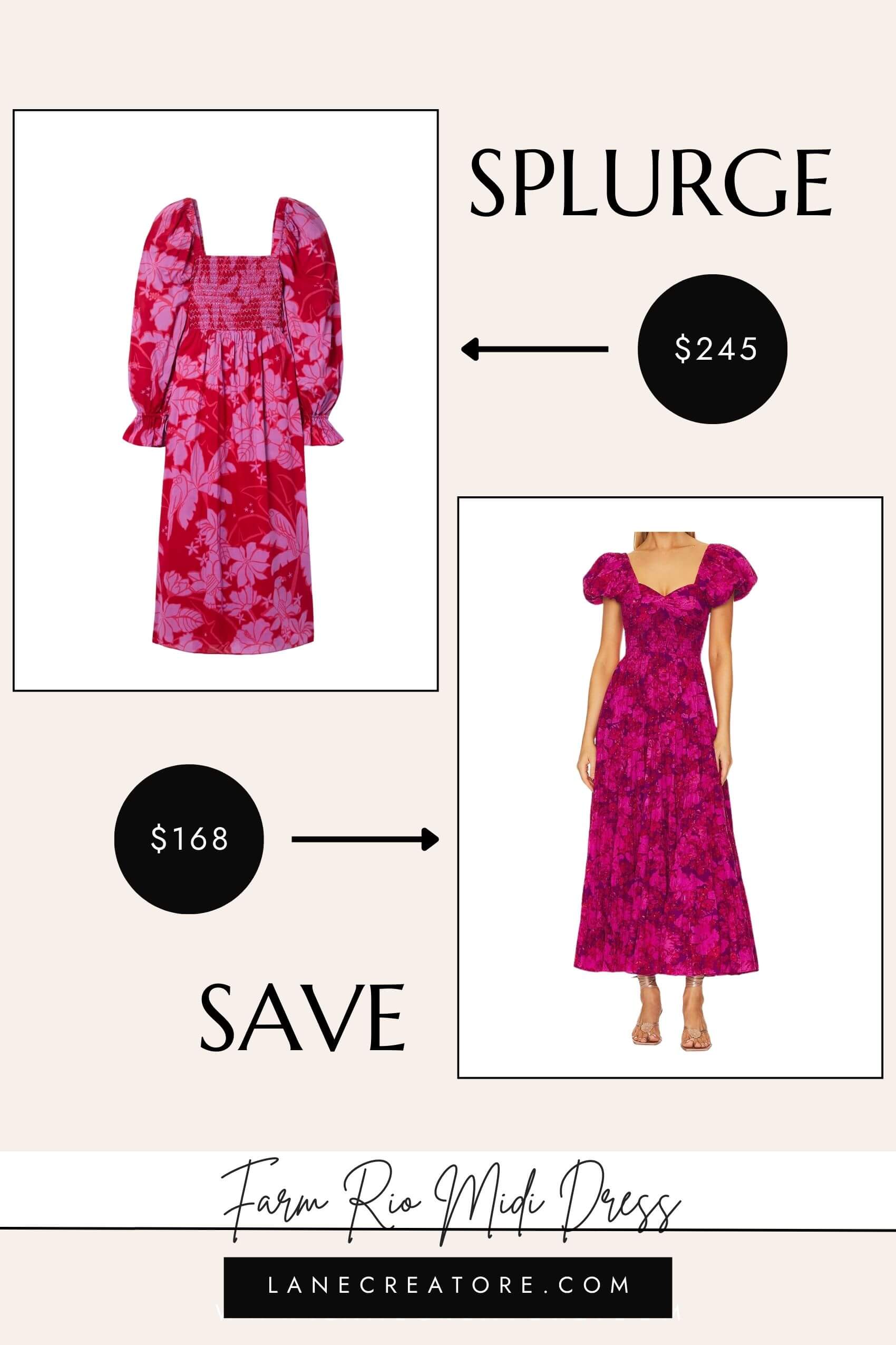 farm rio midi dress dupe
