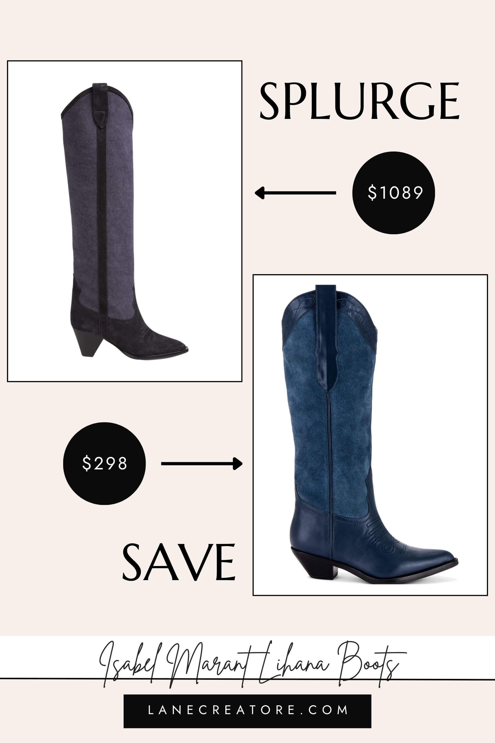 isabel marant lihana cowgirl boots dupe