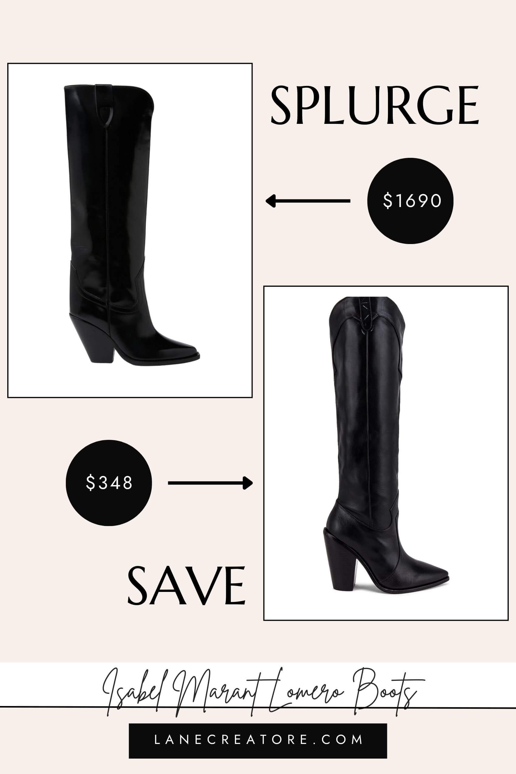 isabel marant lomero high knee boots dupe