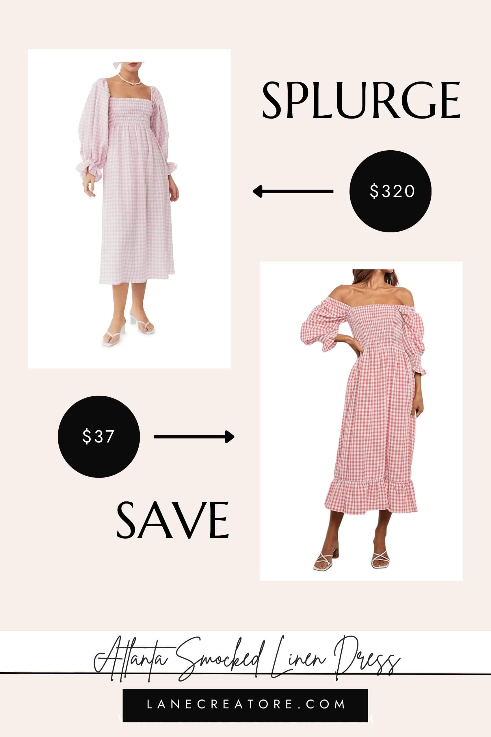 sleeper atlanta dress dupe