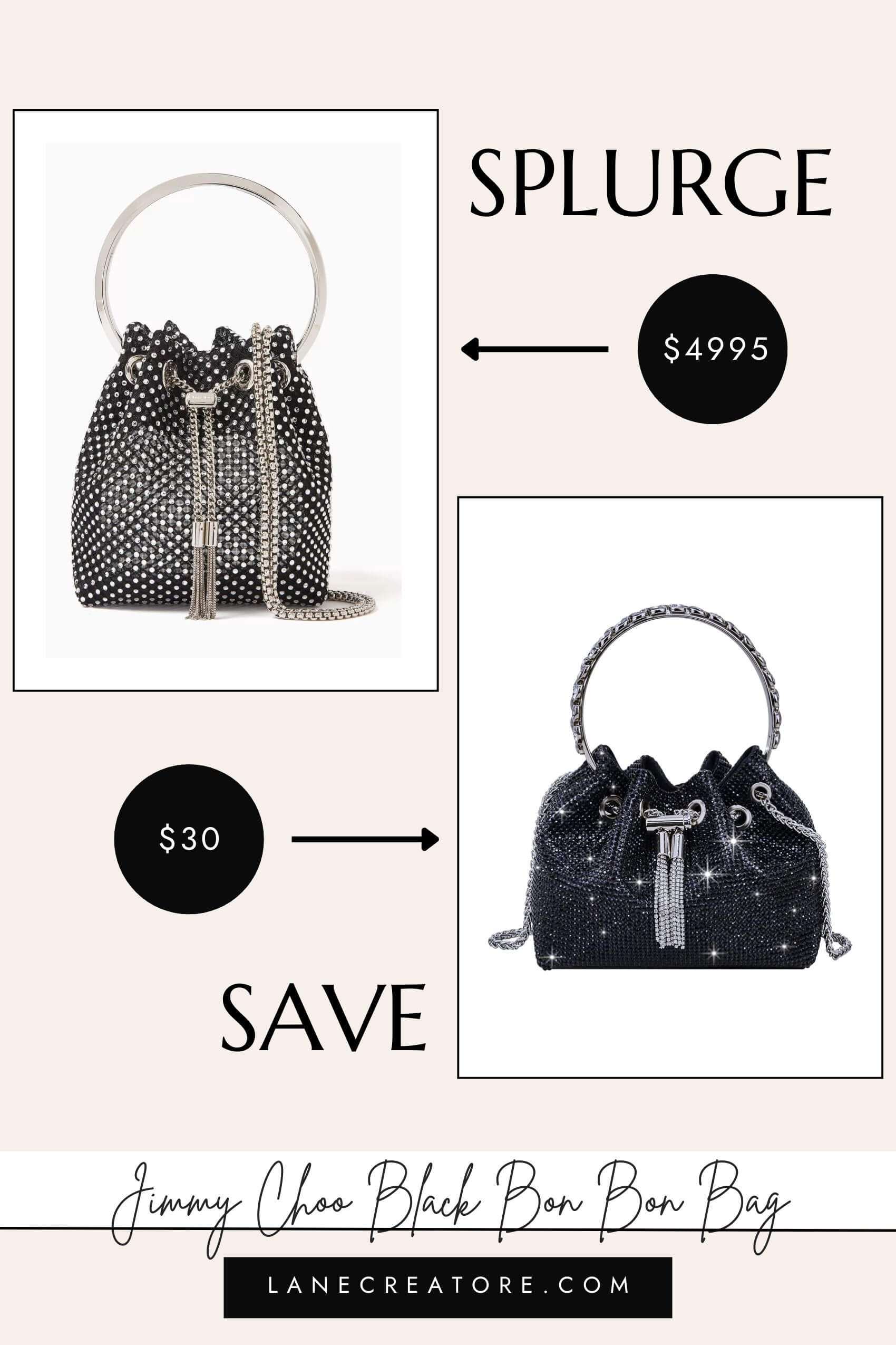 jimmy choo black bon bon bag dupe